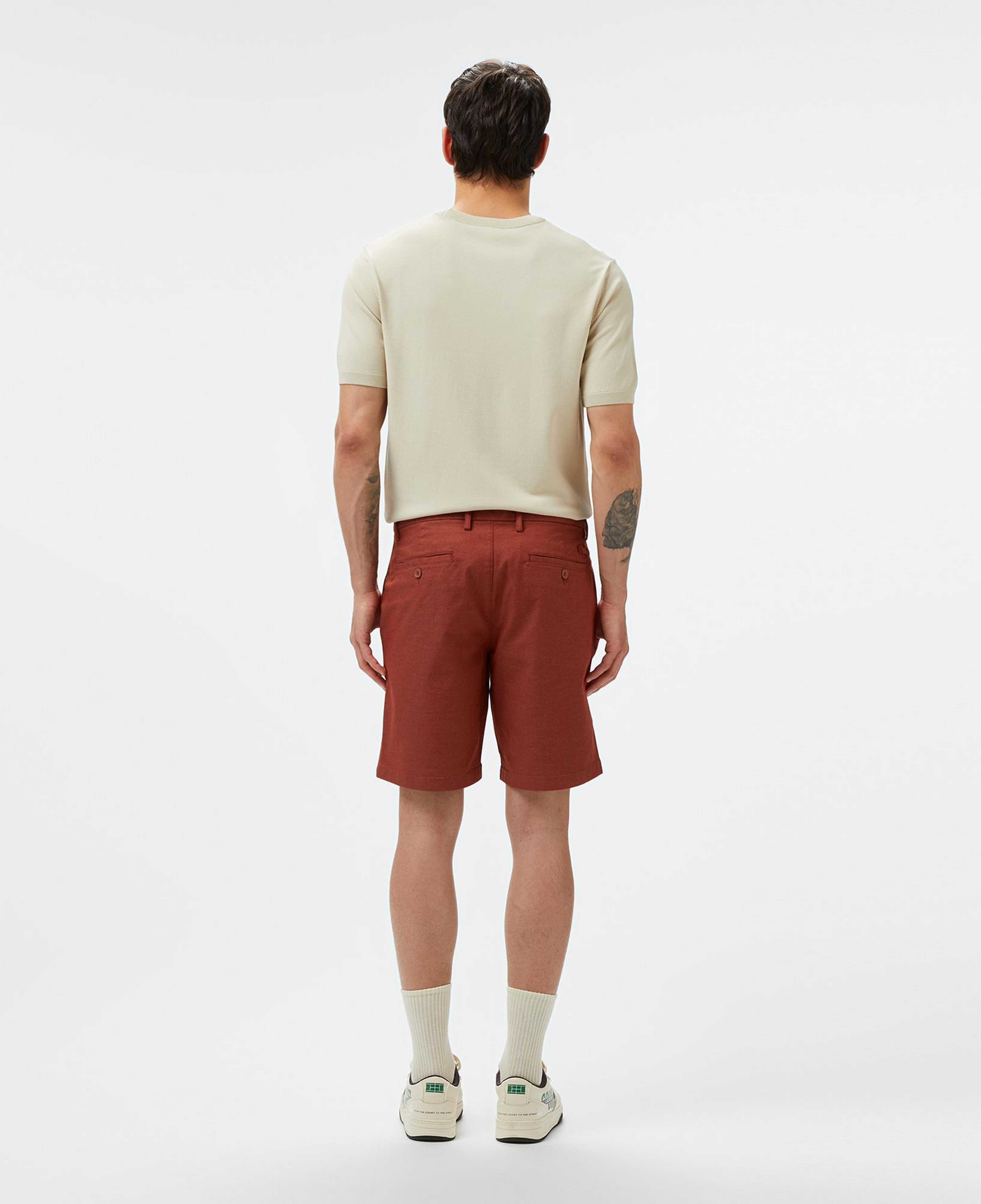 Erkek Slim Fit Kahverengi Bermuda Şort
