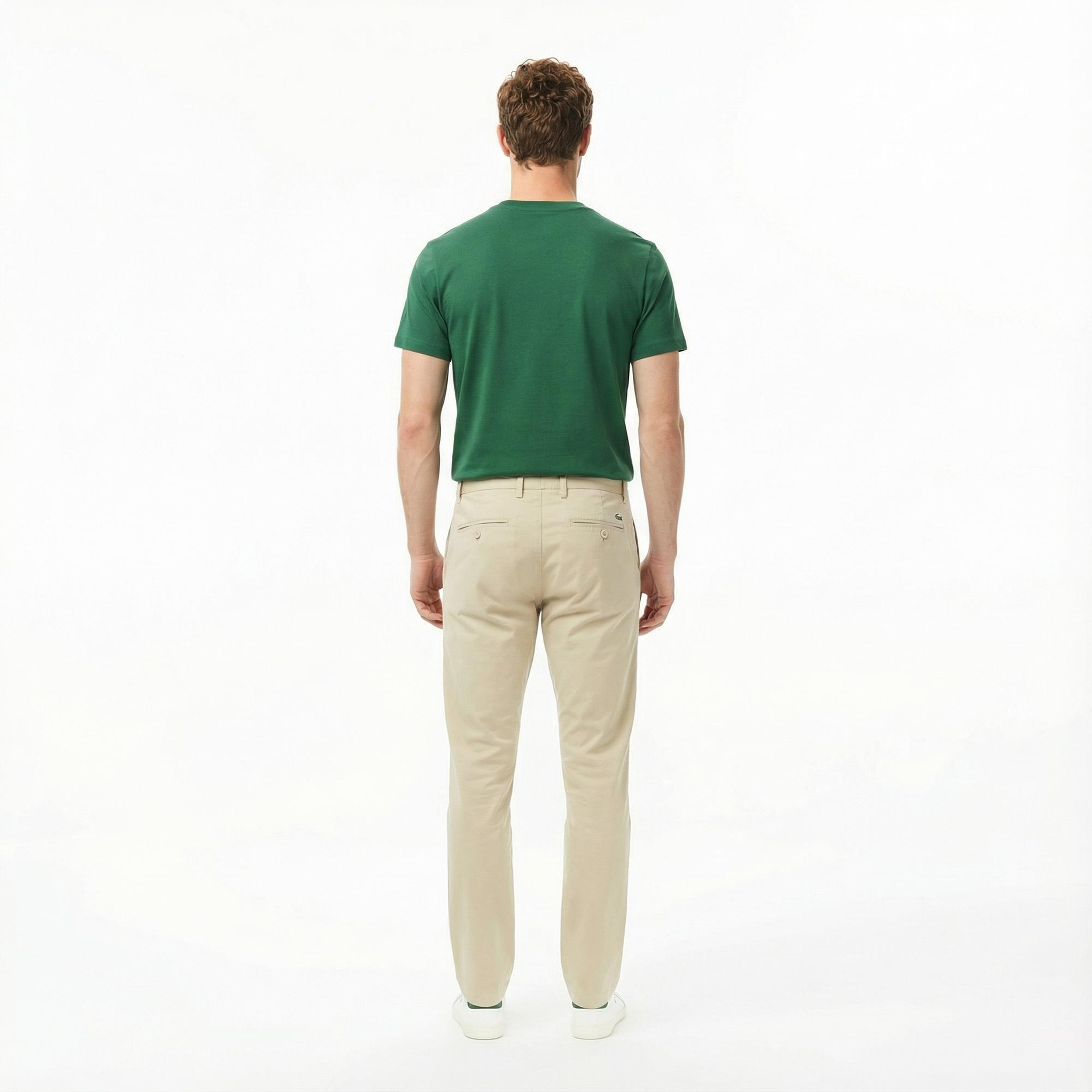 Lacoste Erkek Slim Fit Kahverengi Chino Pantolon