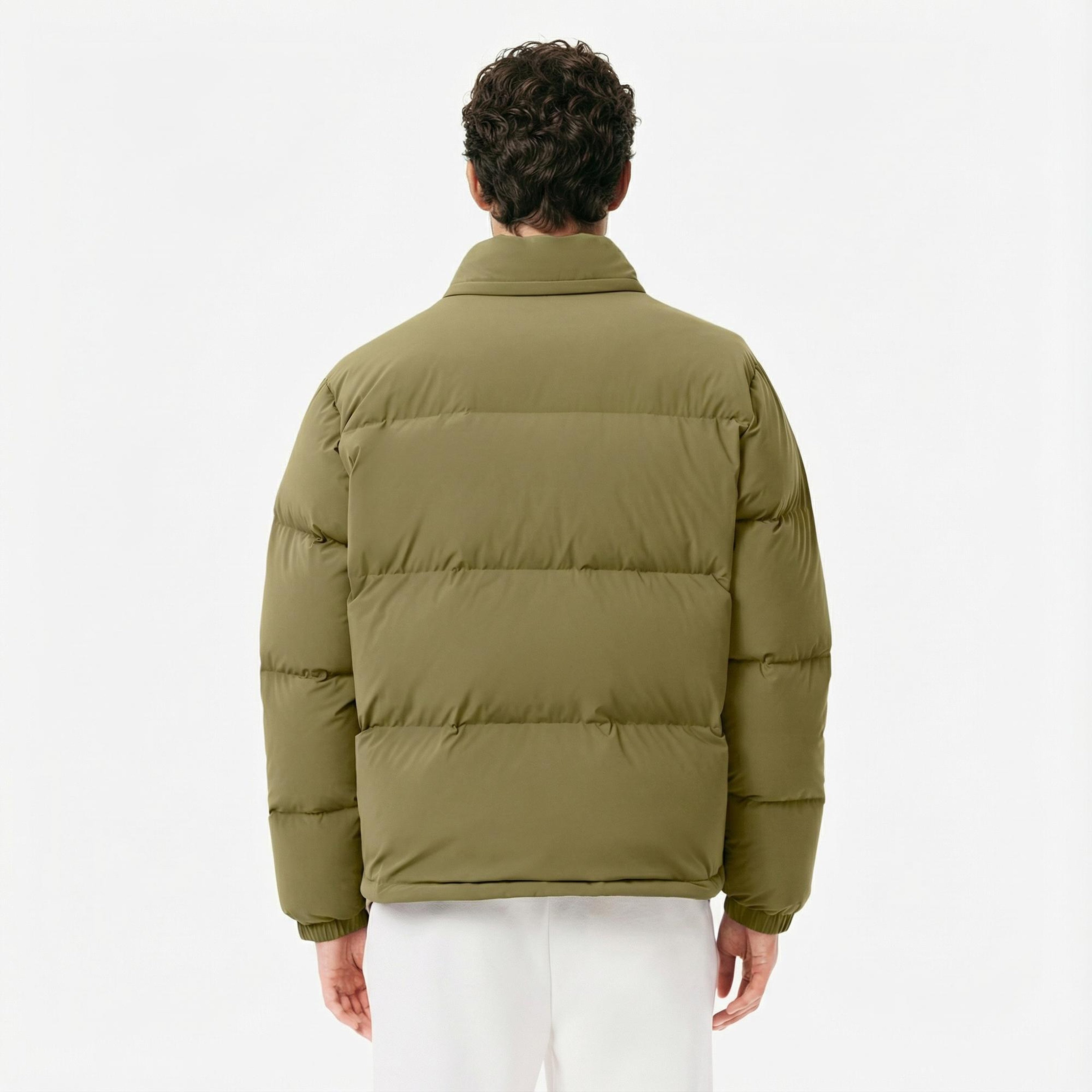 Lacoste Erkek Relaxed Fit Kapüşonlu Haki Mont