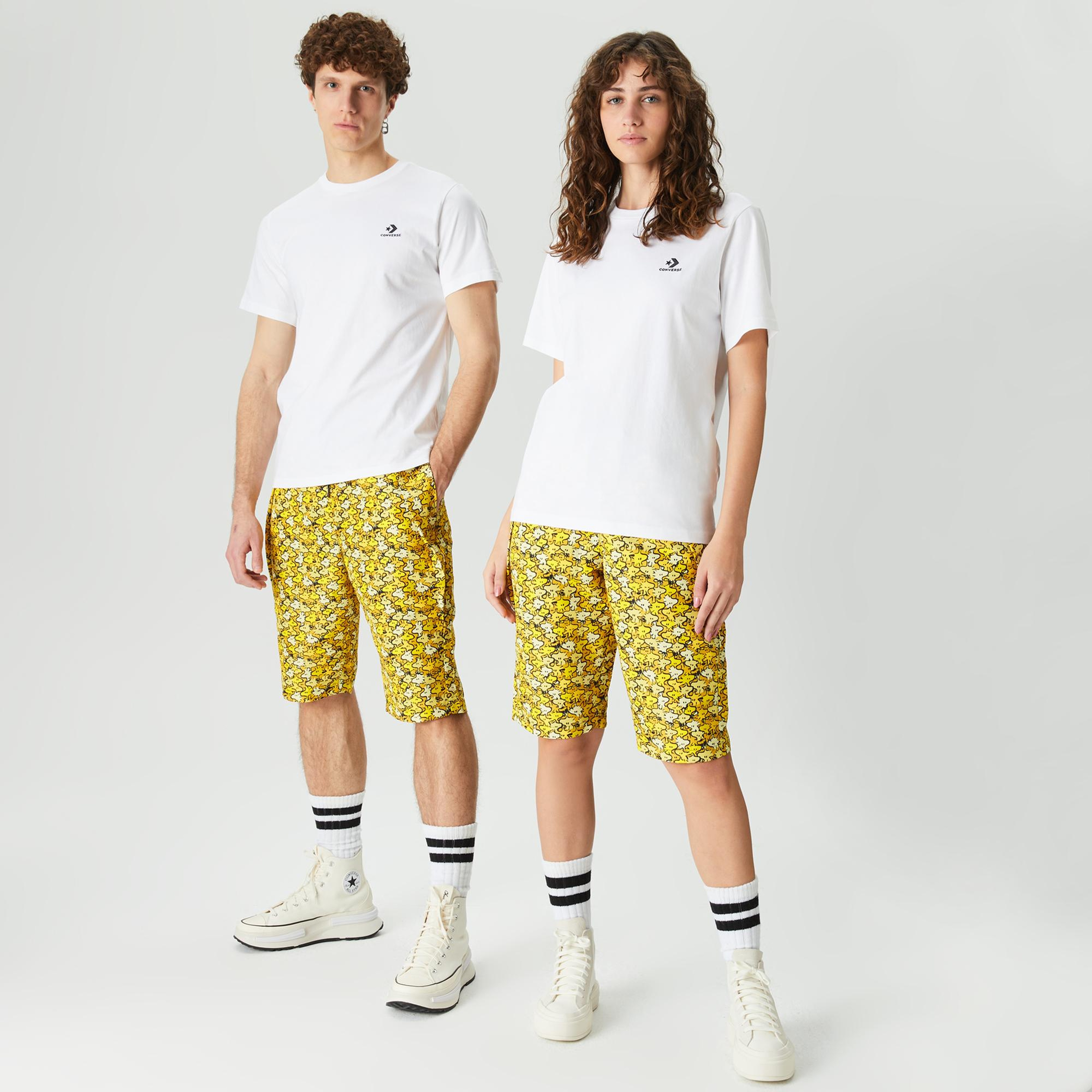 Converse Go-To Embroidered Star Chevron Unisex Beyaz T-Shirt