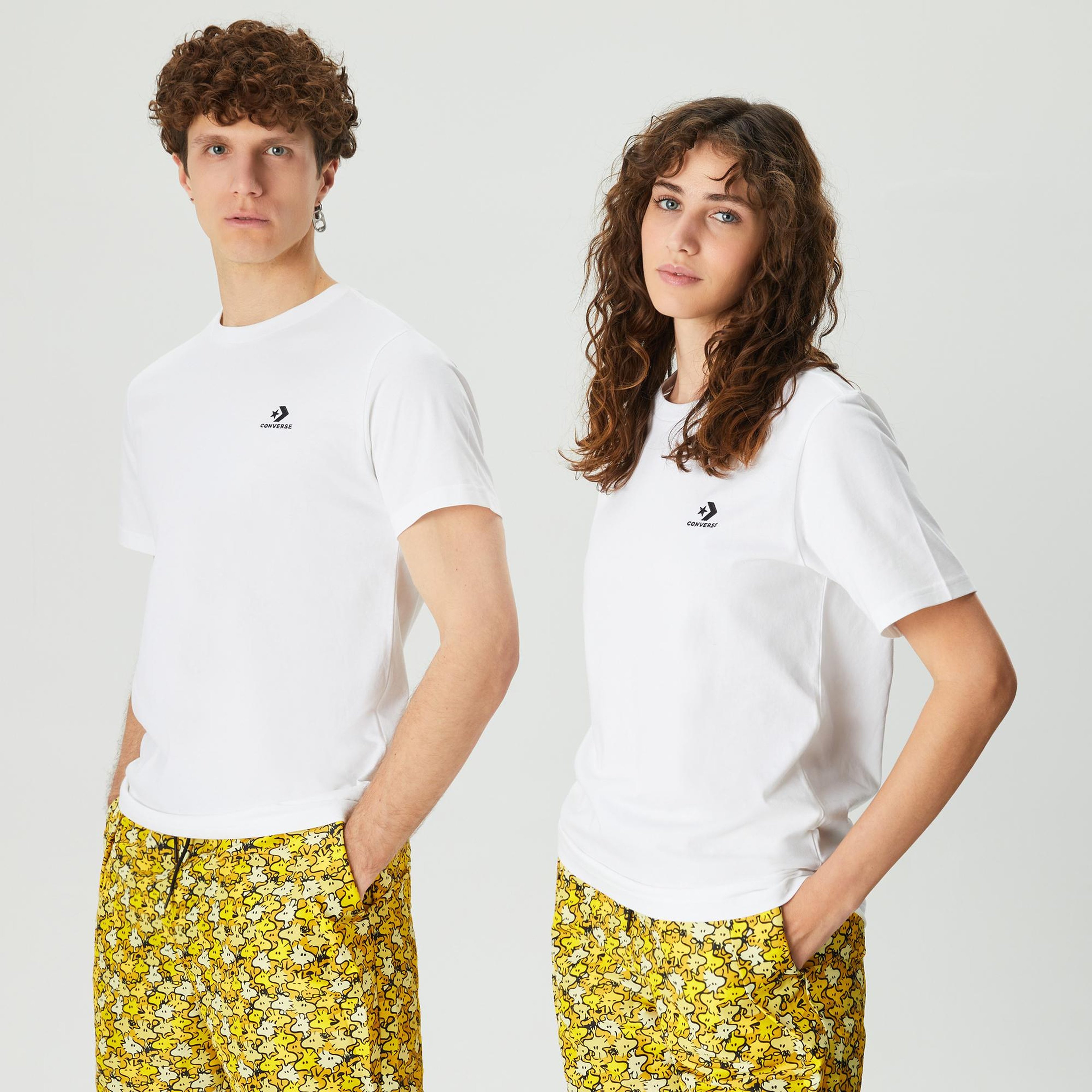 Converse Go-To Embroidered Star Chevron Unisex Beyaz T-Shirt