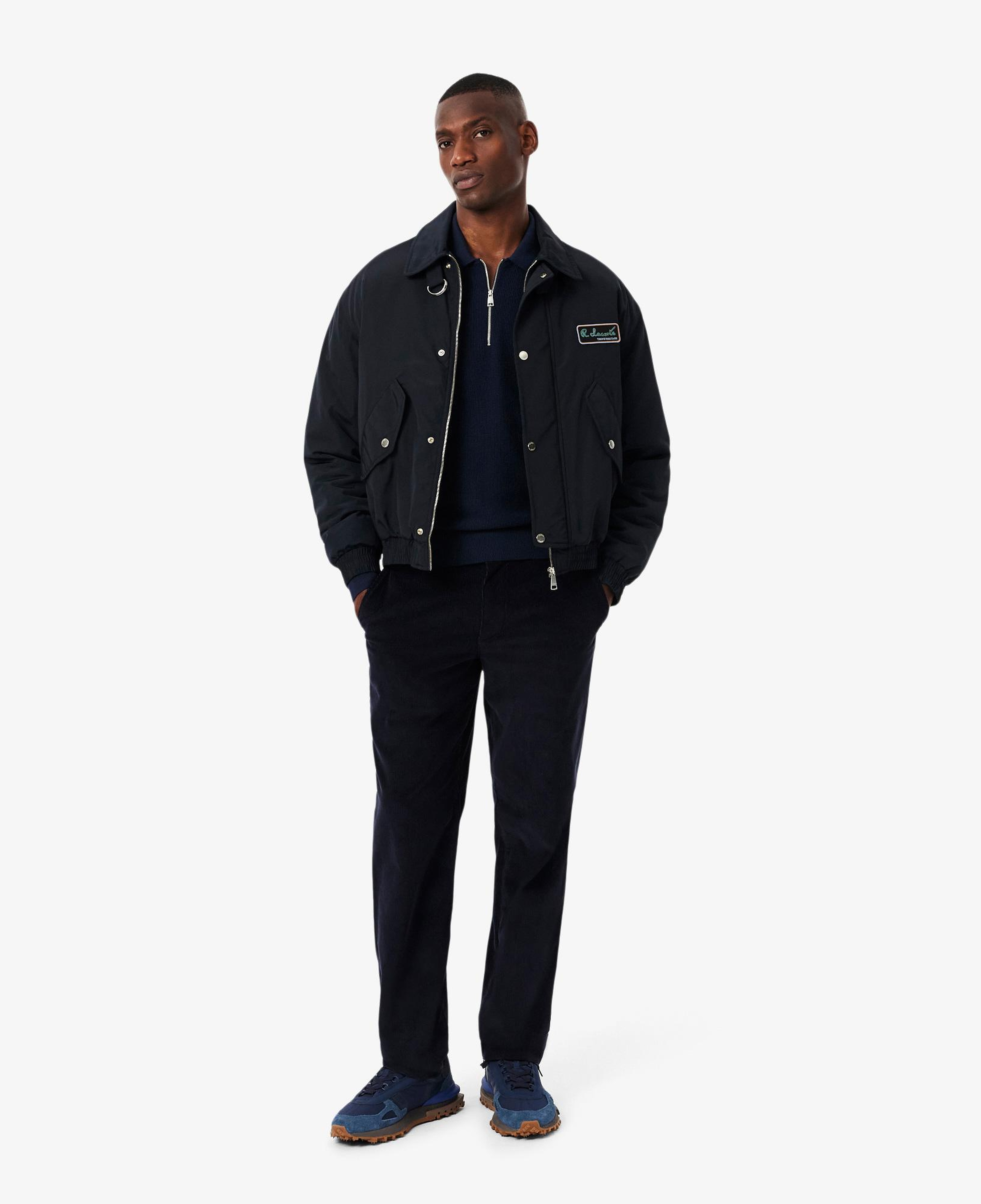 Lacoste Erkek Classic Fit Yarım Fermuarlı Lacivert Kazak