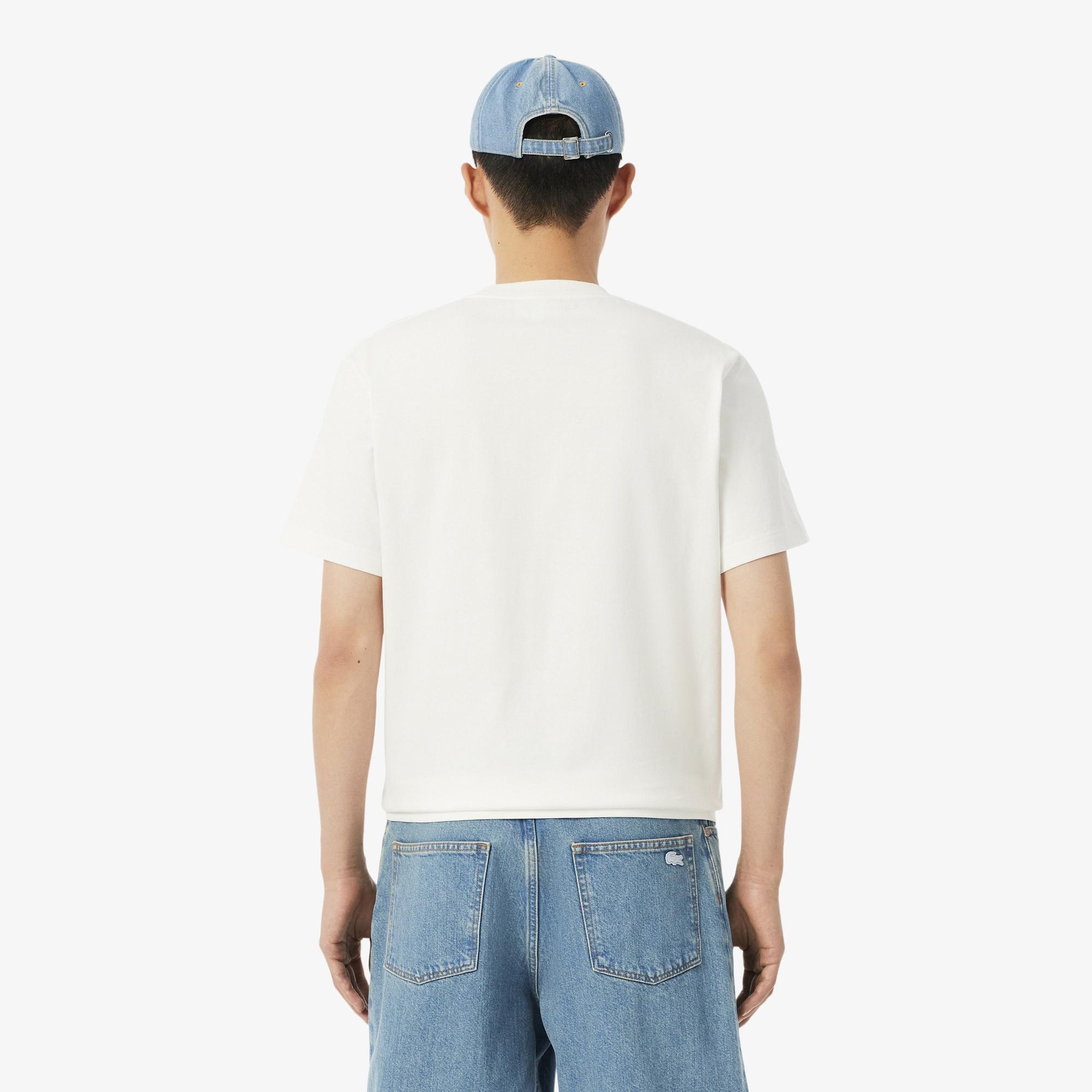 Erkek Classic Fit Bisiklet Yaka Beyaz T-Shirt