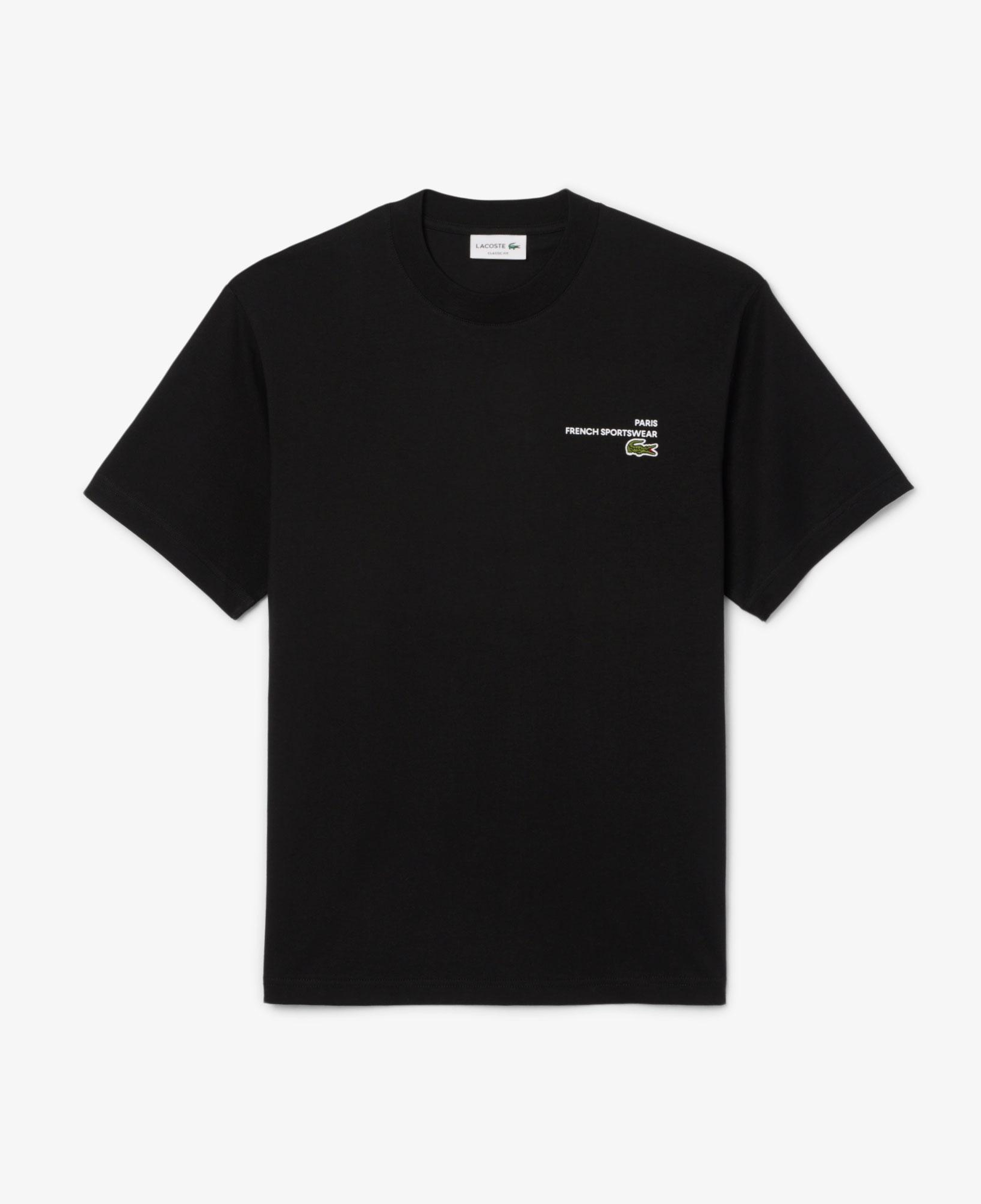 Lacoste Print Motif Erkek Siyah T-Shirt