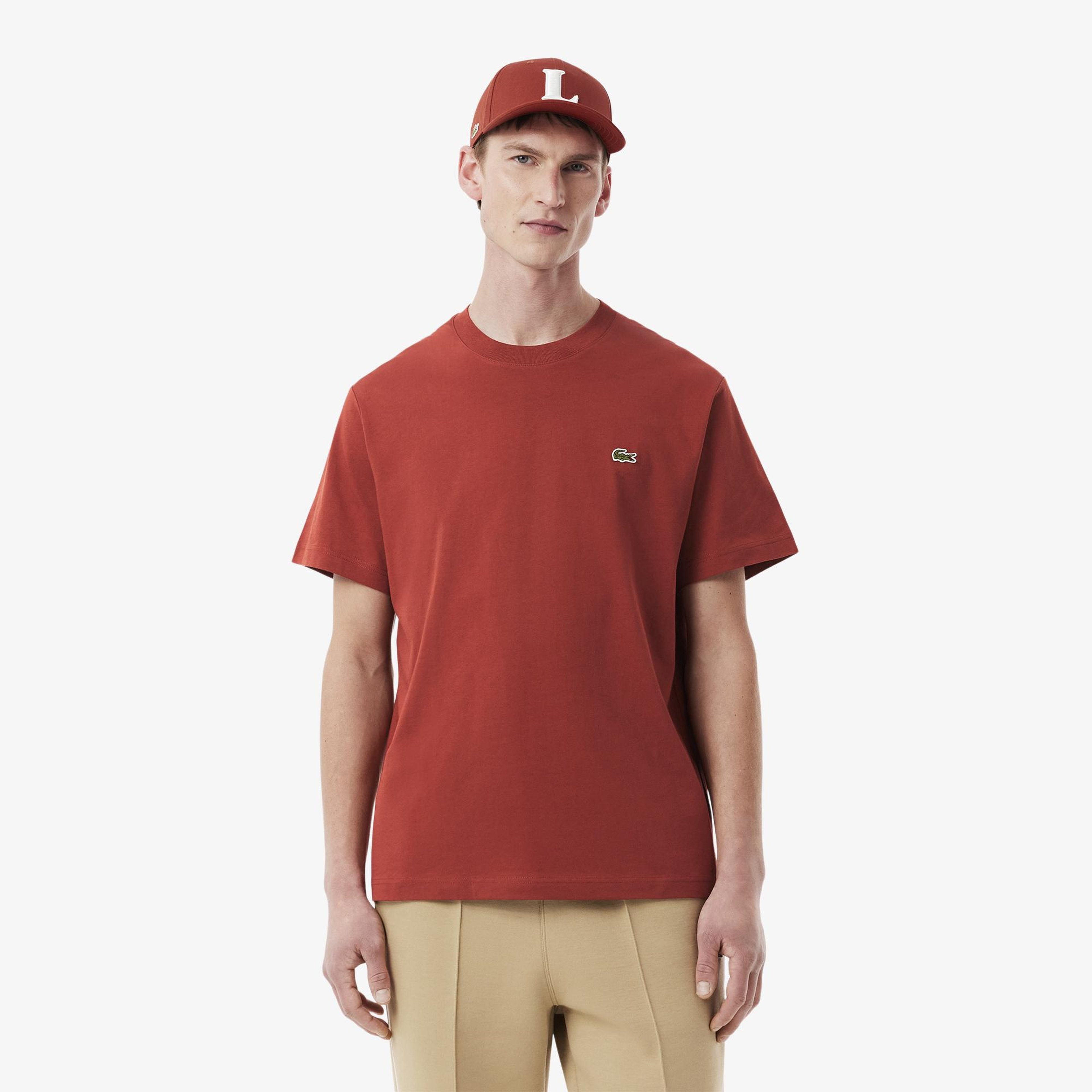 Erkek Classic Fit Bisiklet Yaka Koyu Kırmızı T-Shirt