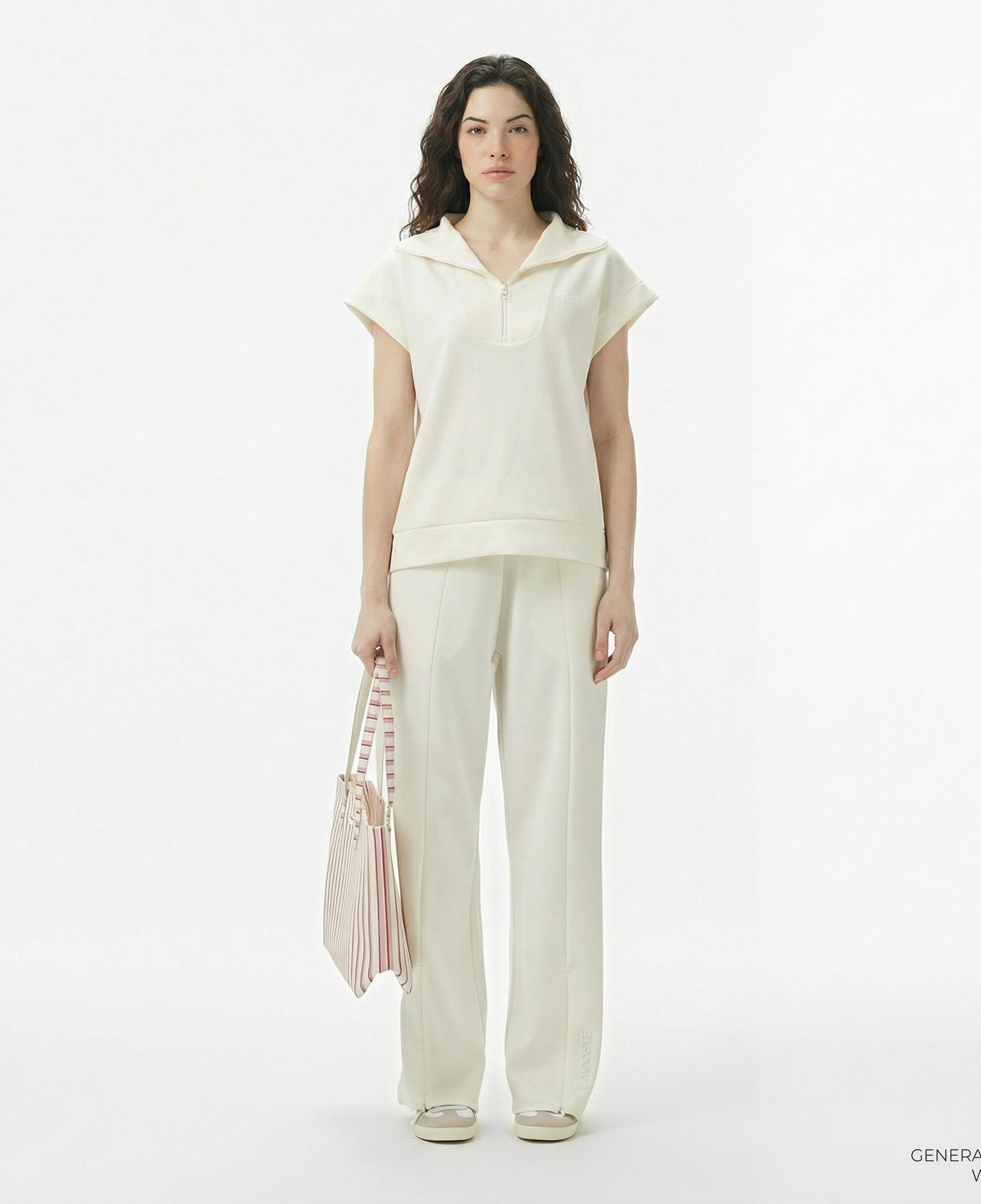Lacoste Kadın Loose Fit Beyaz Eşofman Altı