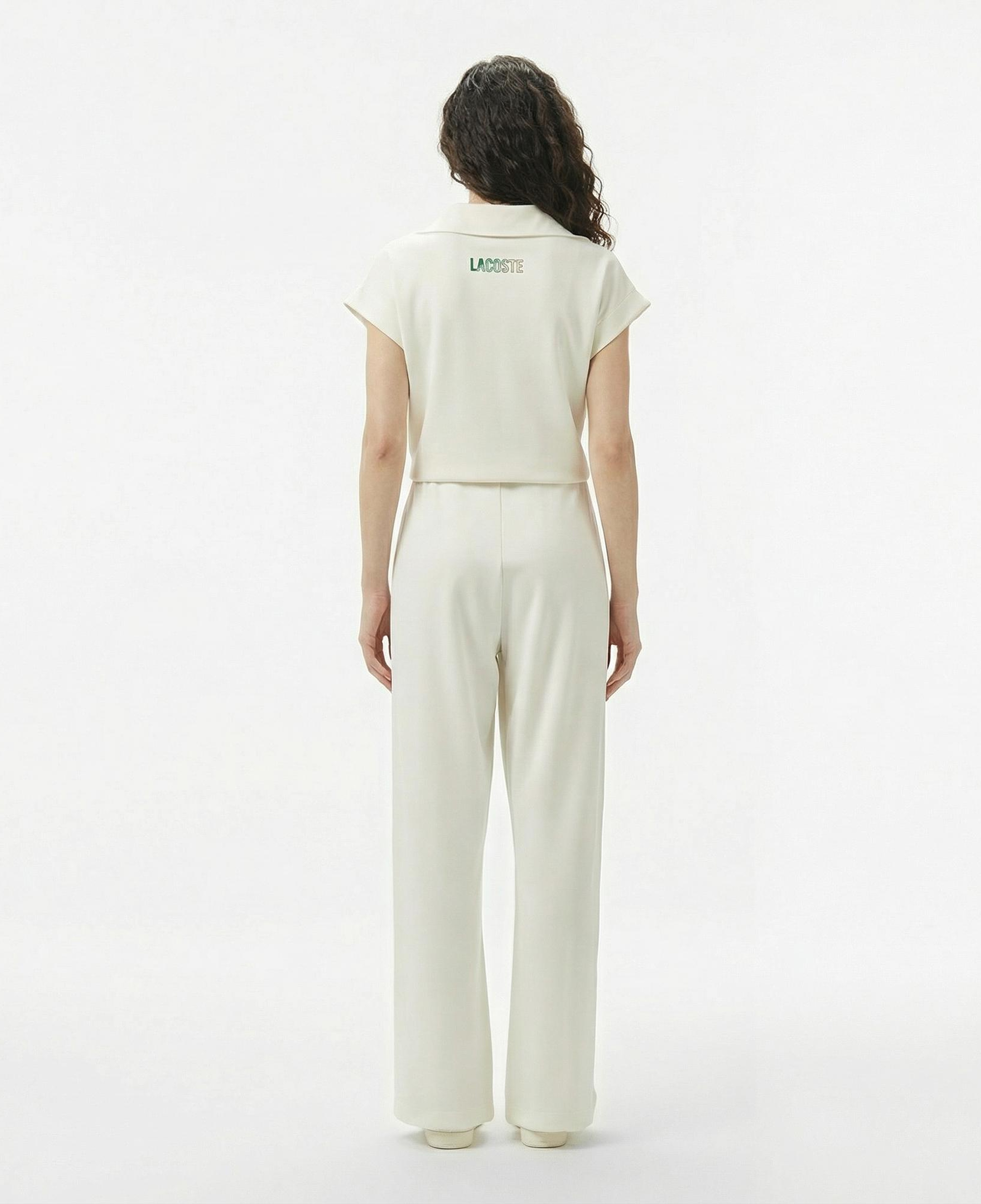 Lacoste Kadın Loose Fit Beyaz Eşofman Altı