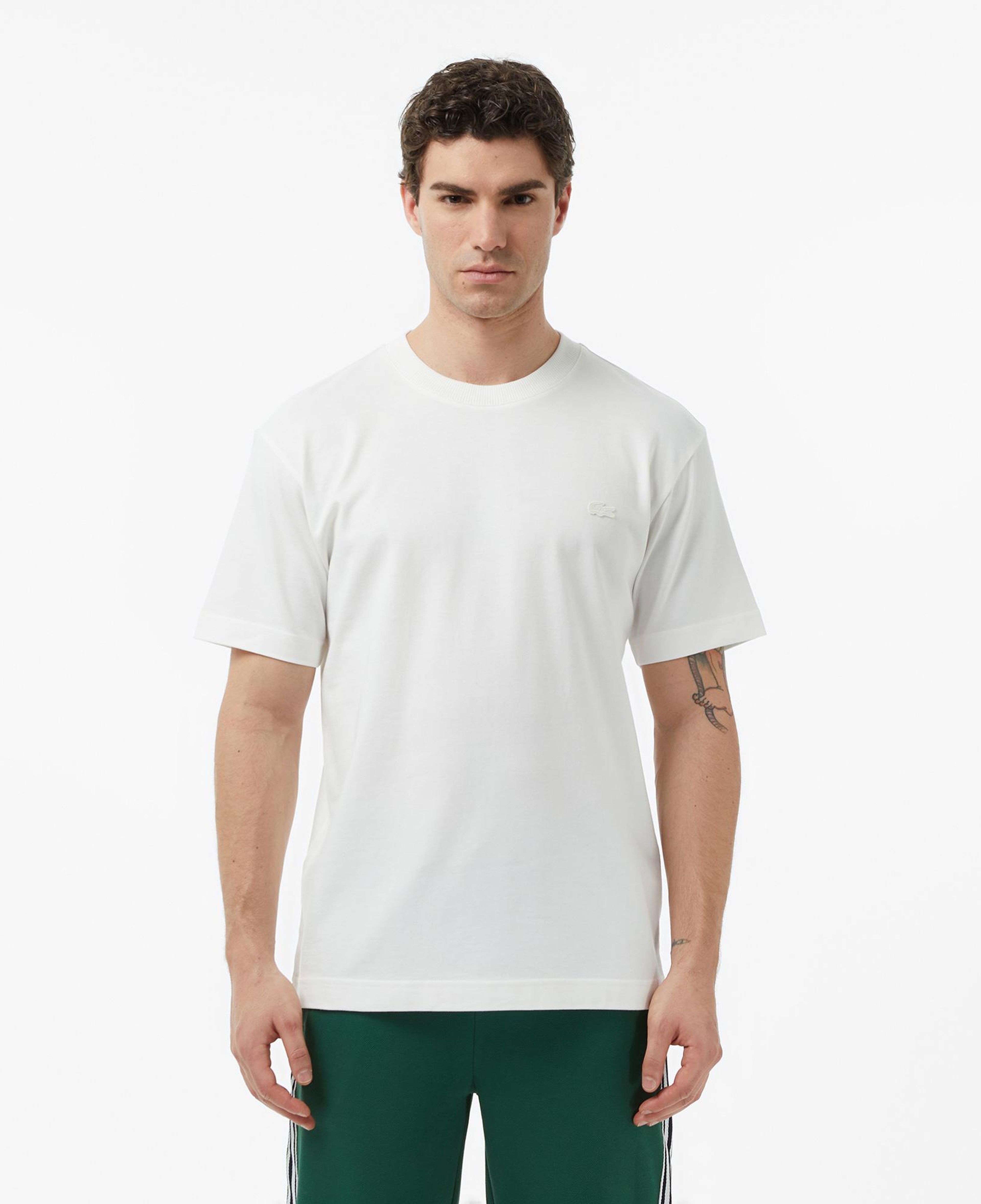 Erkek Relaxed Fit Bisiklet Yaka Beyaz T-Shirt