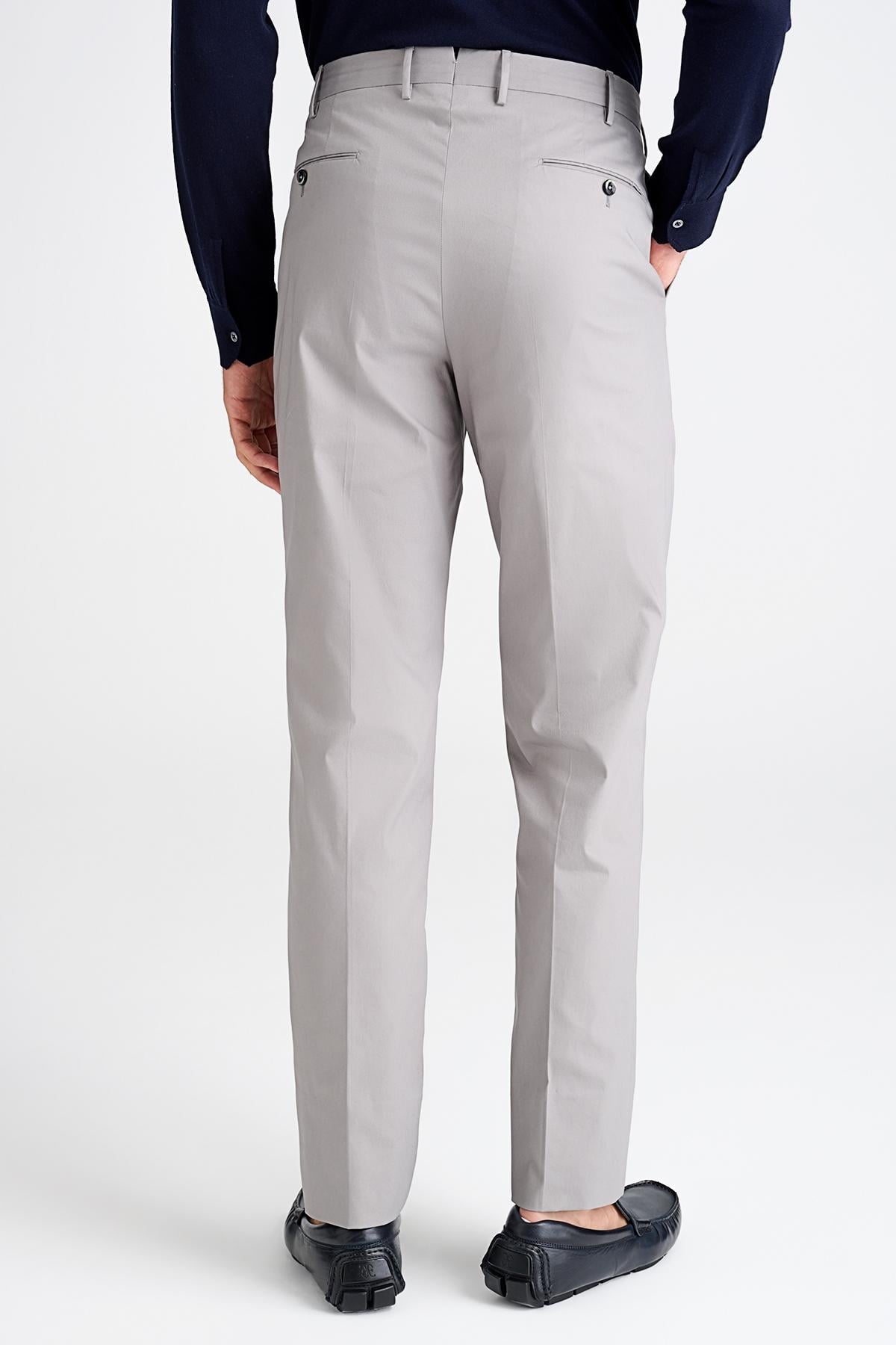Erkek Gri Chino Pantolon
