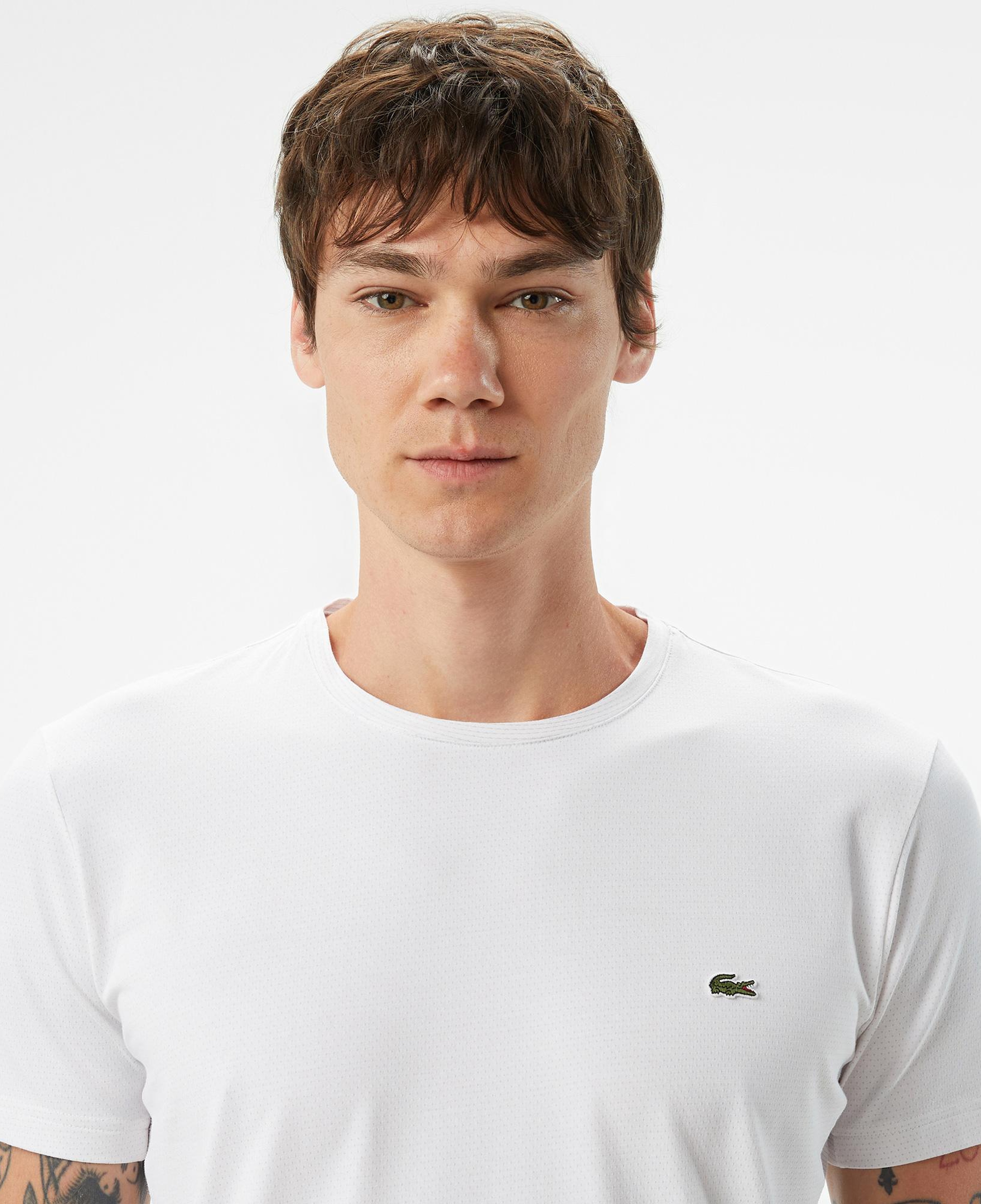 Erkek Slim Fit Bisiklet Yaka Beyaz T-Shirt