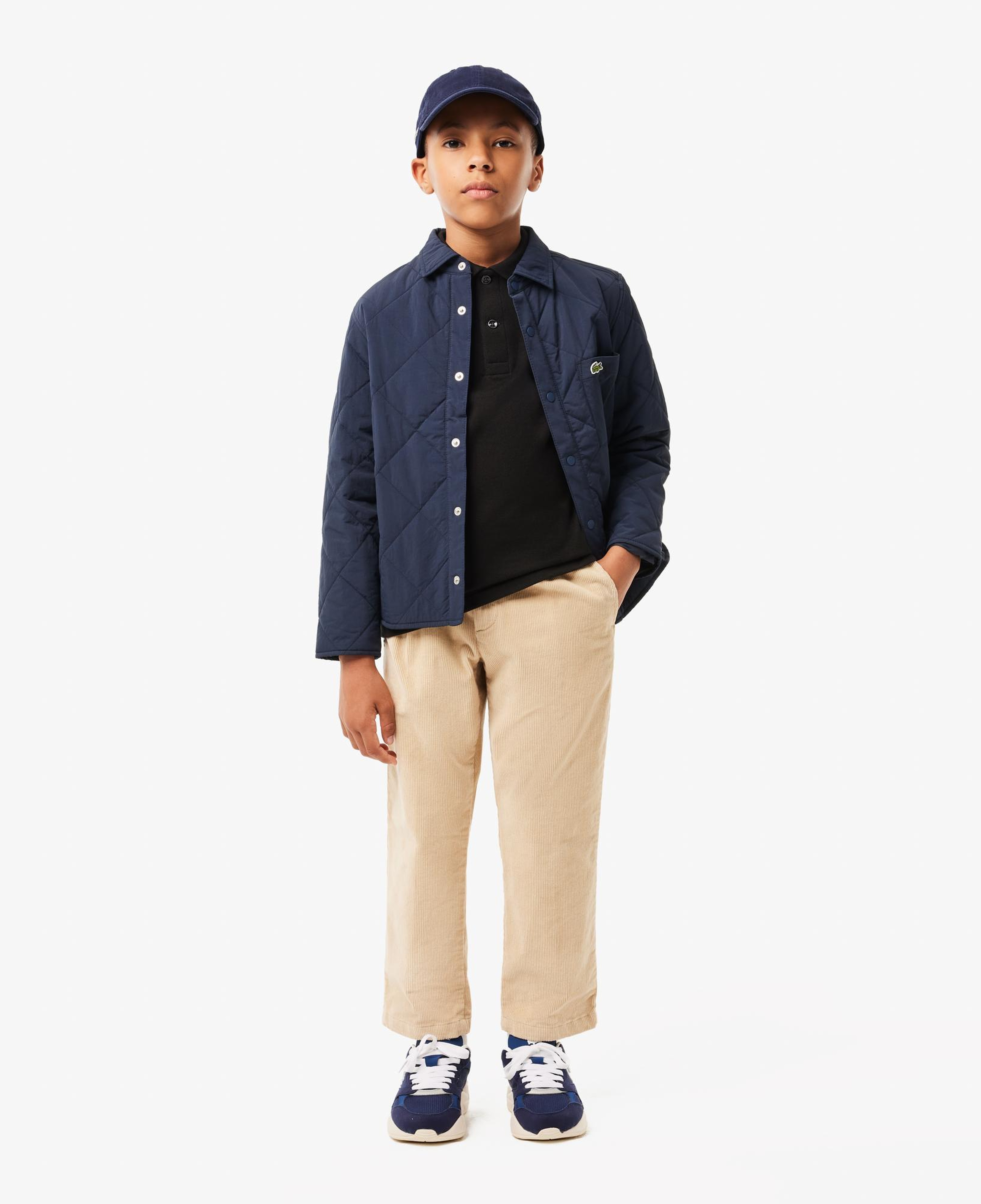 Erkek Çocuk Regular Fit Uzun Kollu Siyah Polo