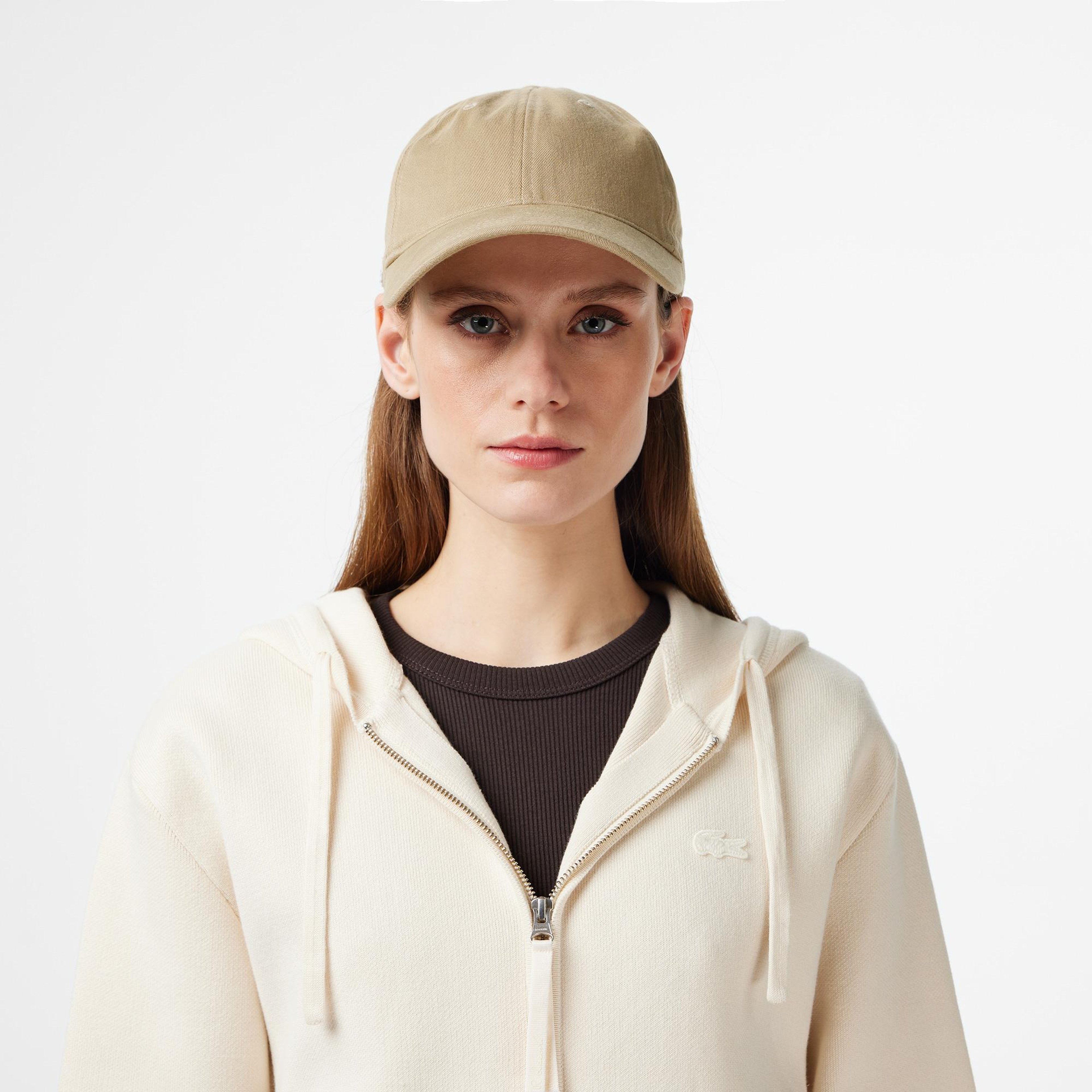 Lacoste Kadın Classic Fit Kapüşonlu Krem Hırka