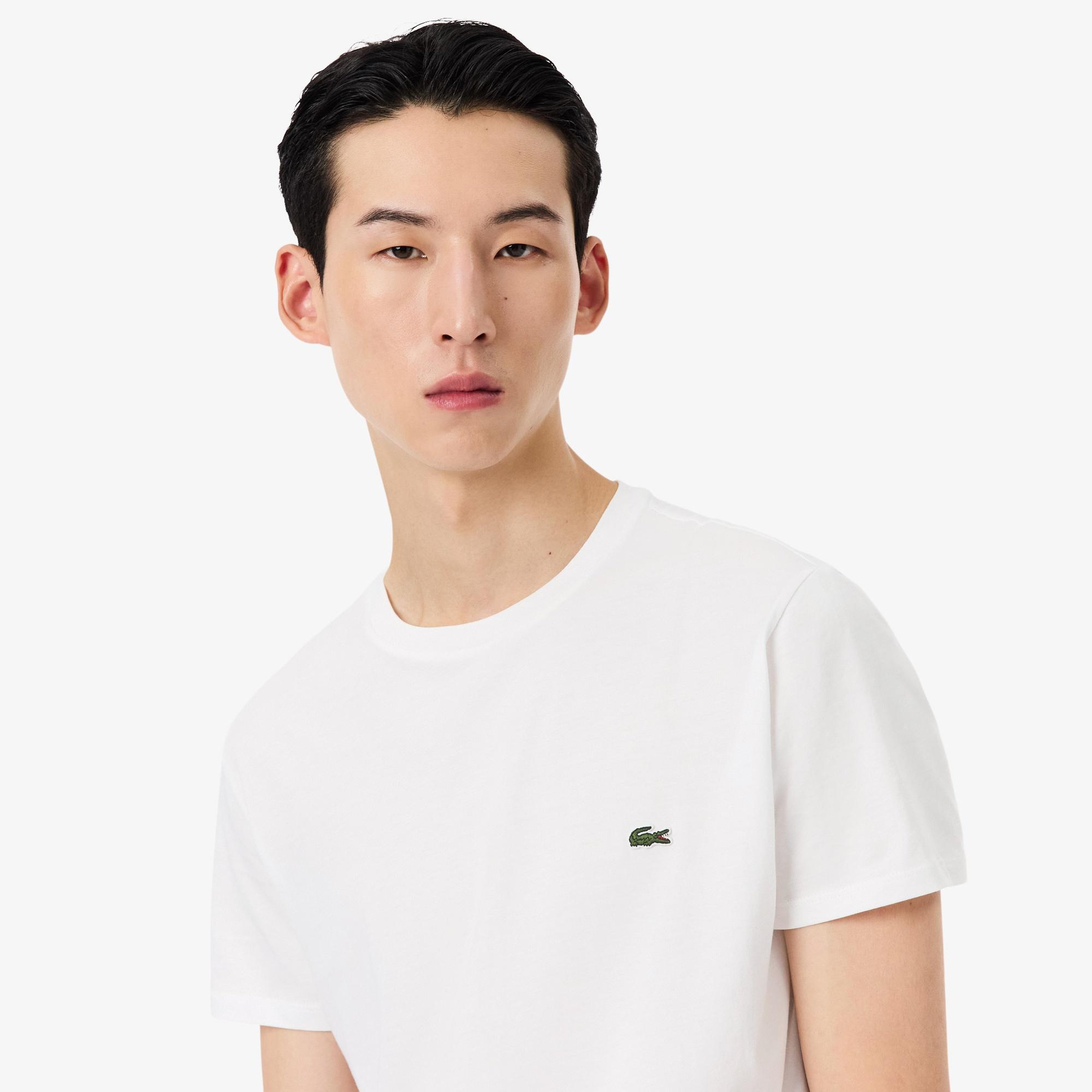 Erkek Regular Fit Bisiklet Yaka Beyaz T-Shirt