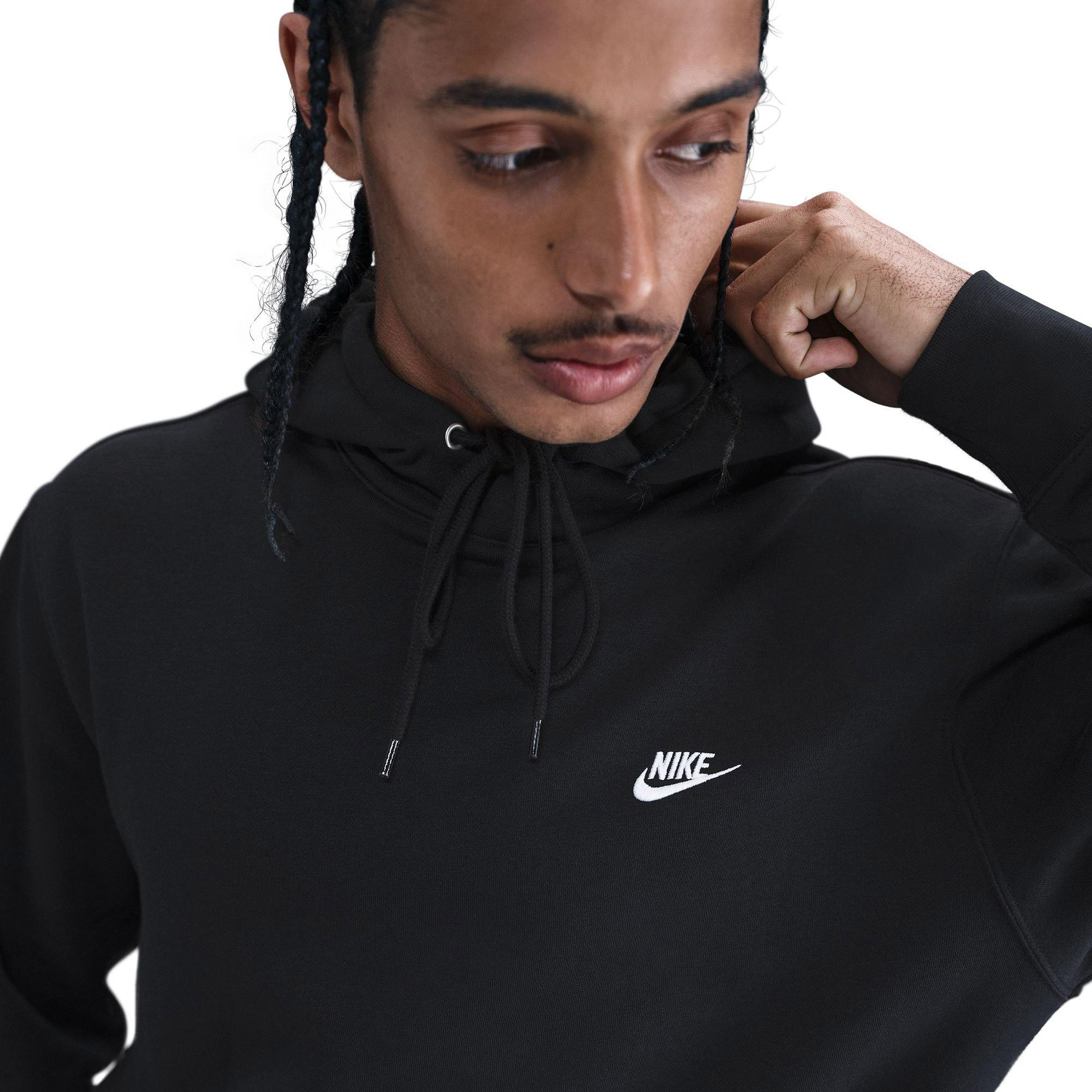 Nike Club Pullover Fleece Erkek Siyah Hoodie