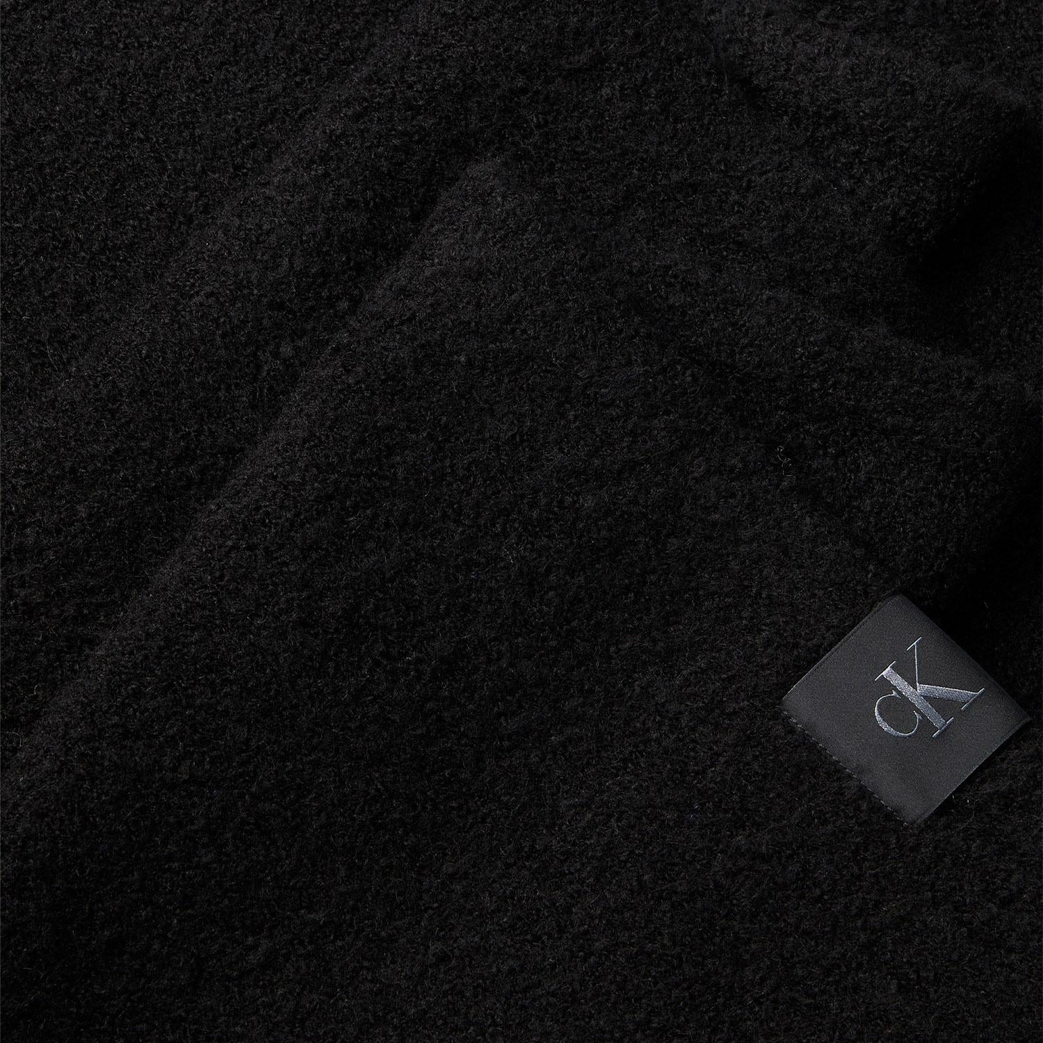 Calvin Klein Patch Boucle Erkek Siyah Atkı