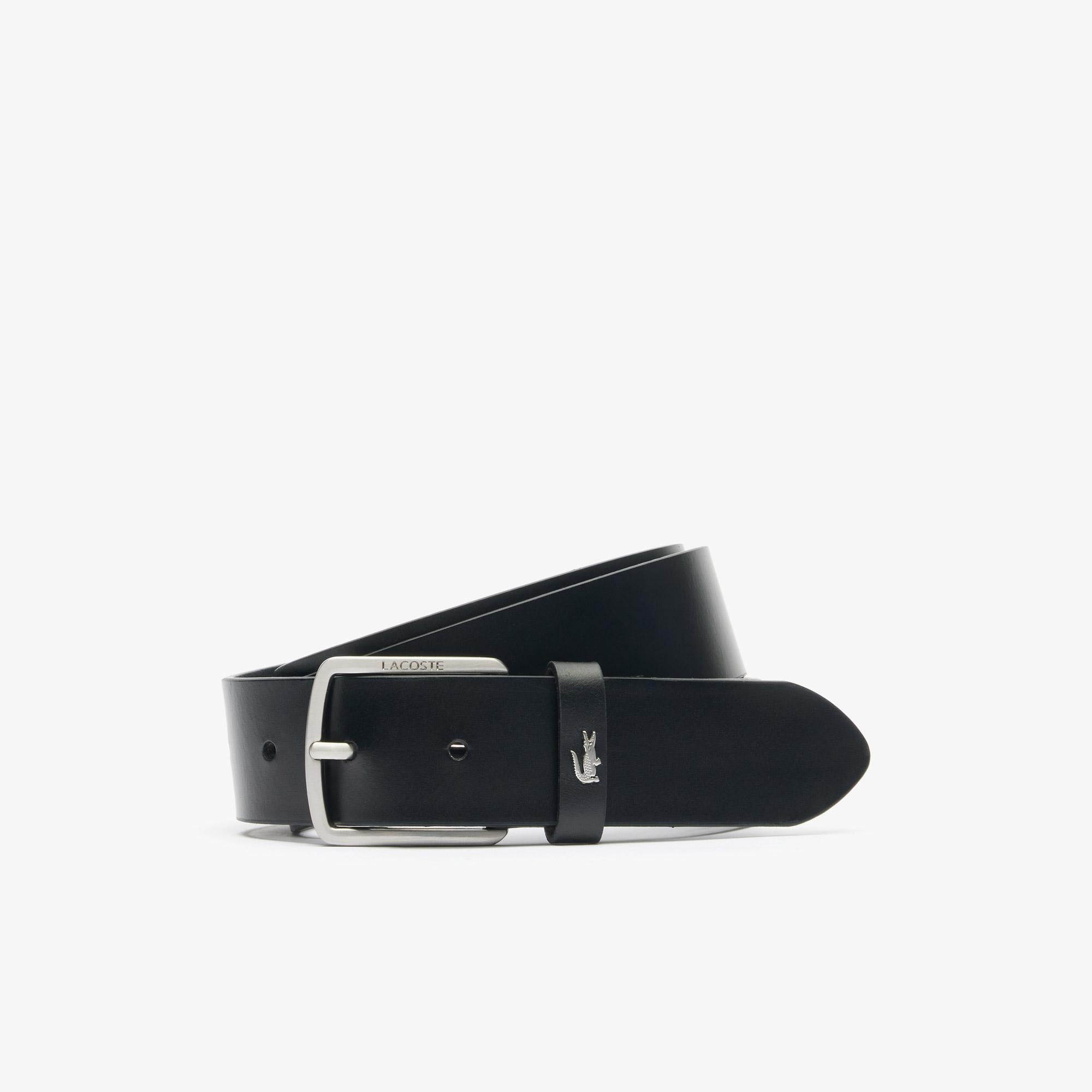 Lacoste Elegance Erkek Deri Siyah Kemer