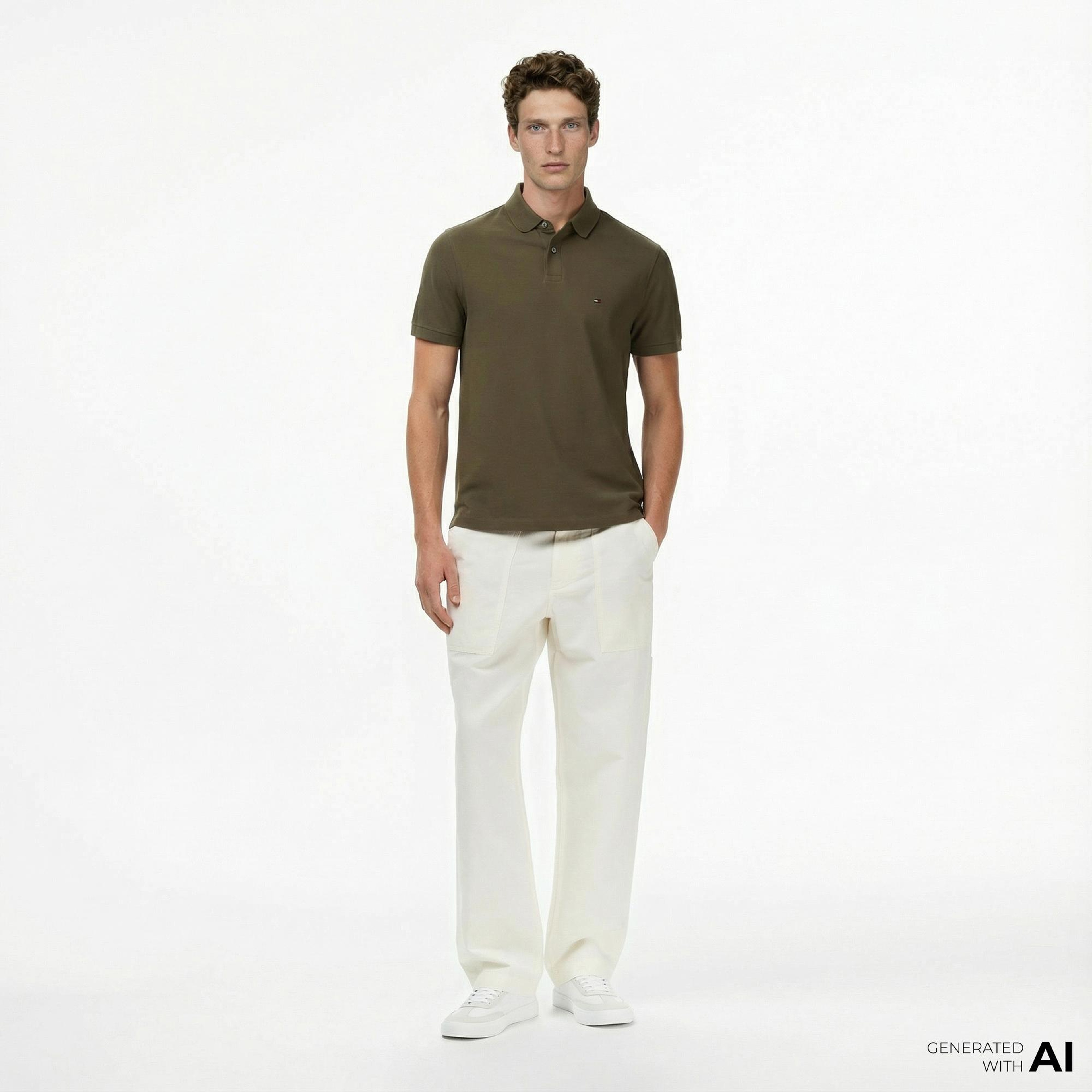 Tommy Hilfiger Murray Carpenter Erkek Beyaz Pantolon