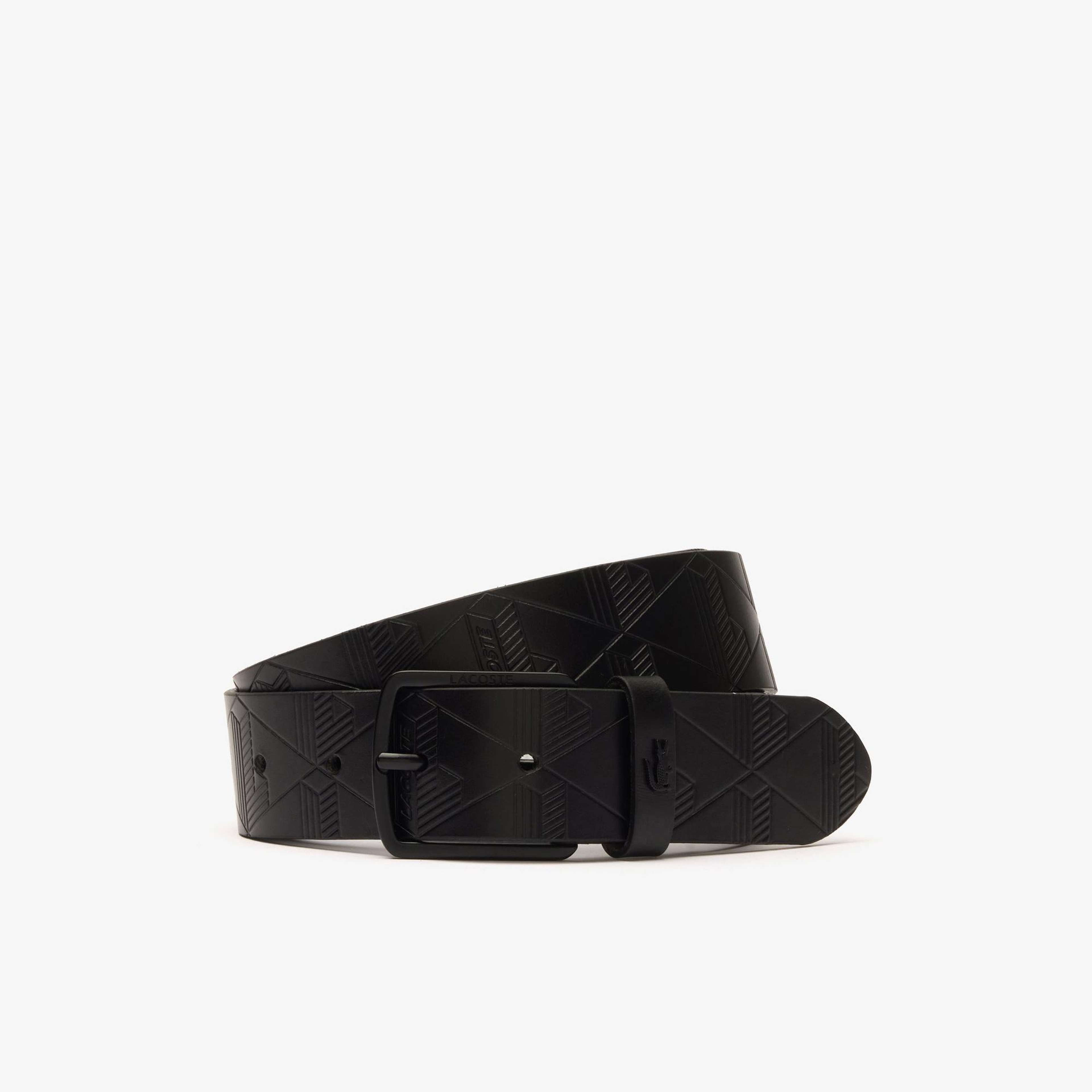 Lacoste Erkek Monogram Siyah Kemer