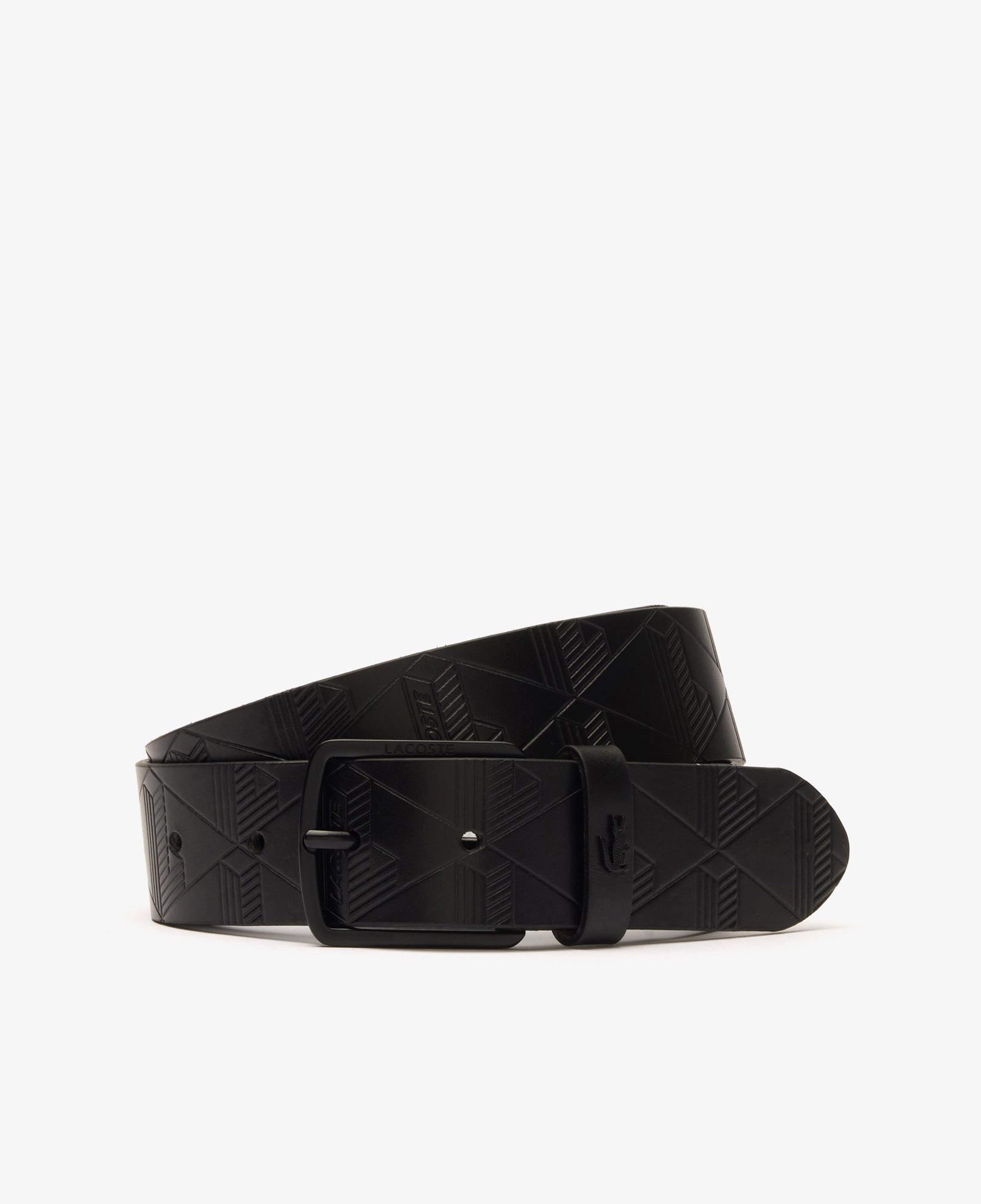 Lacoste Erkek Monogram Siyah Kemer