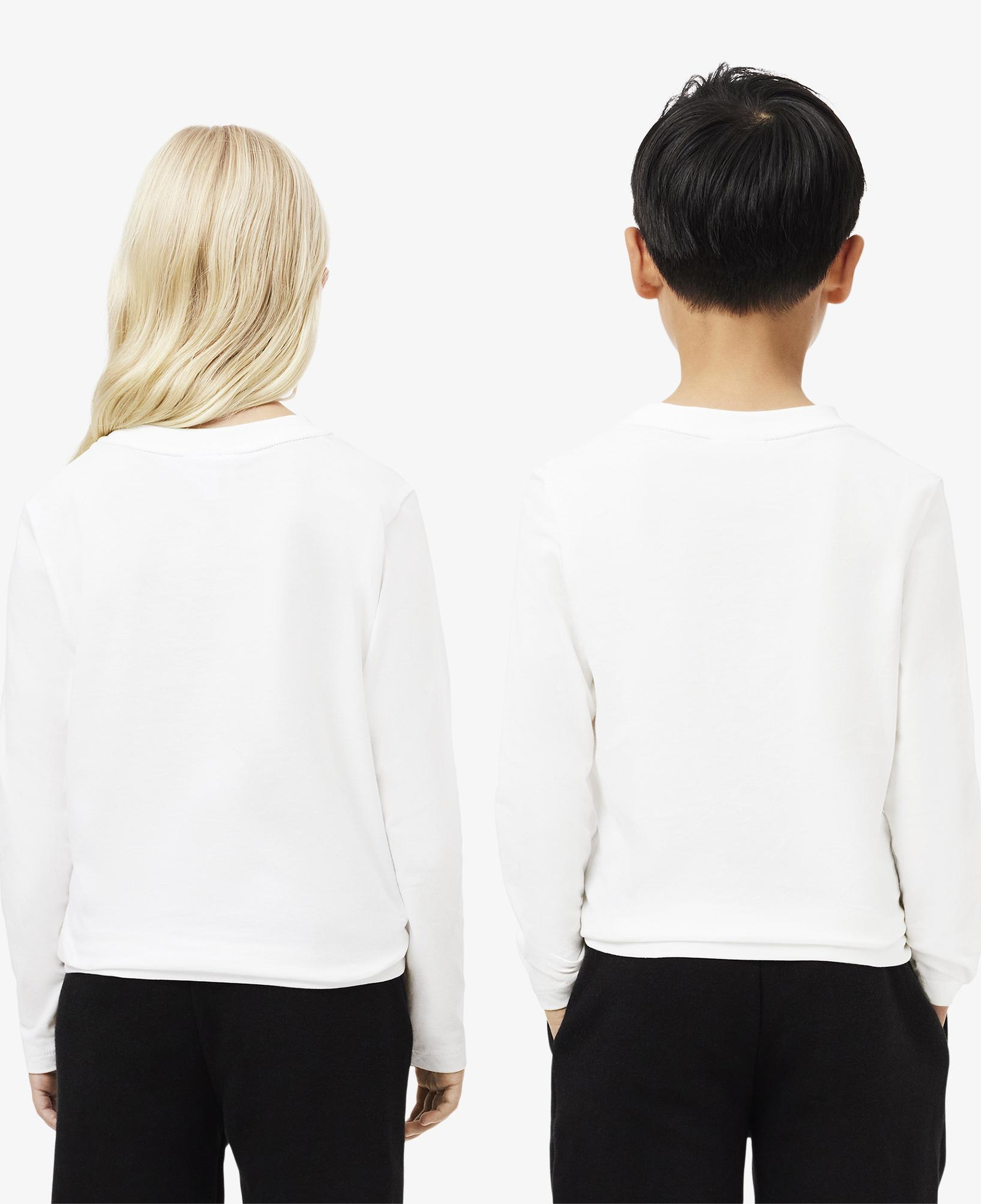 Lacoste Çocuk Uzun Kollu Bisiklet Yaka Beyaz T-Shirt