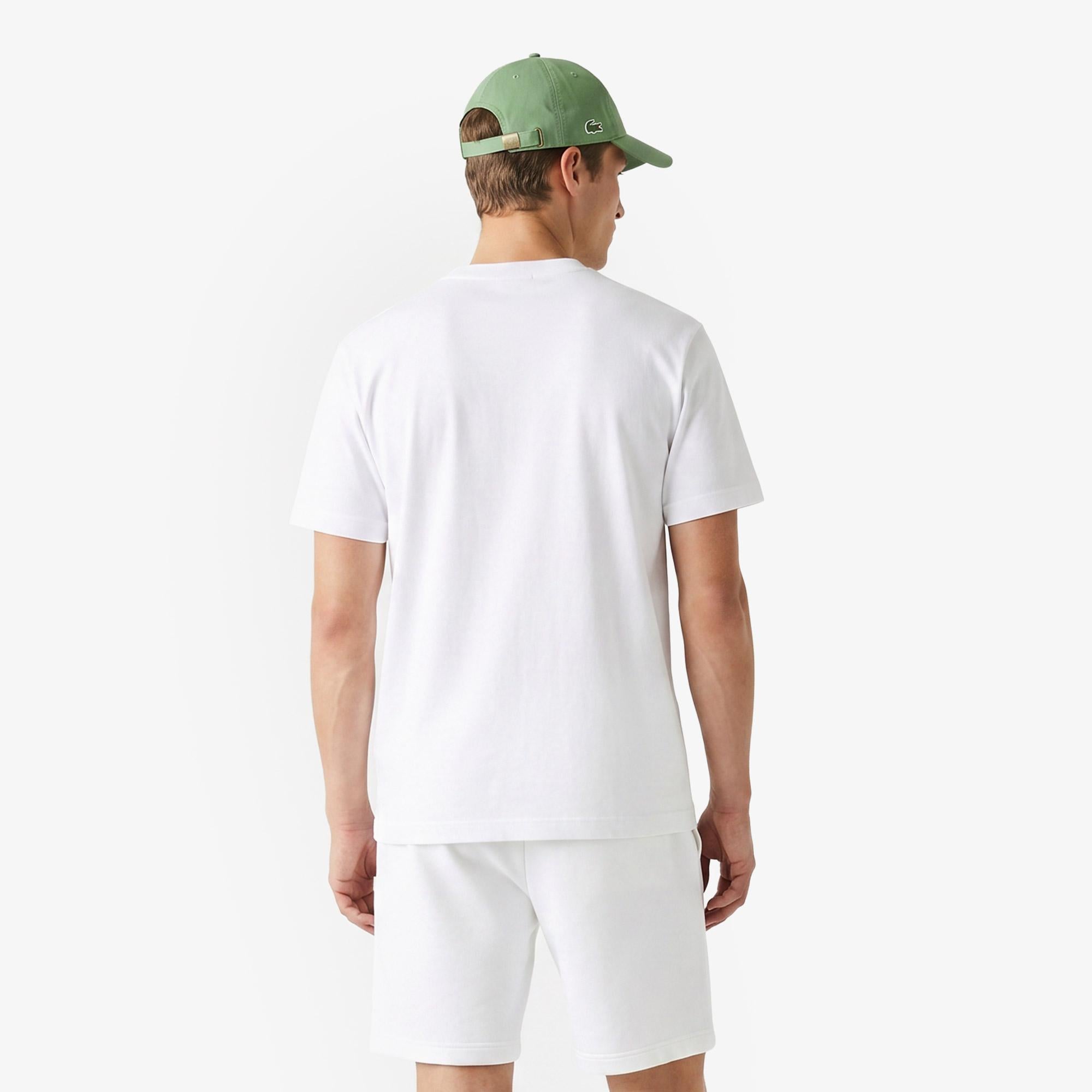 Unisex Loose Fit Bisiklet Yaka Organik Pamuk Beyaz T-Shirt