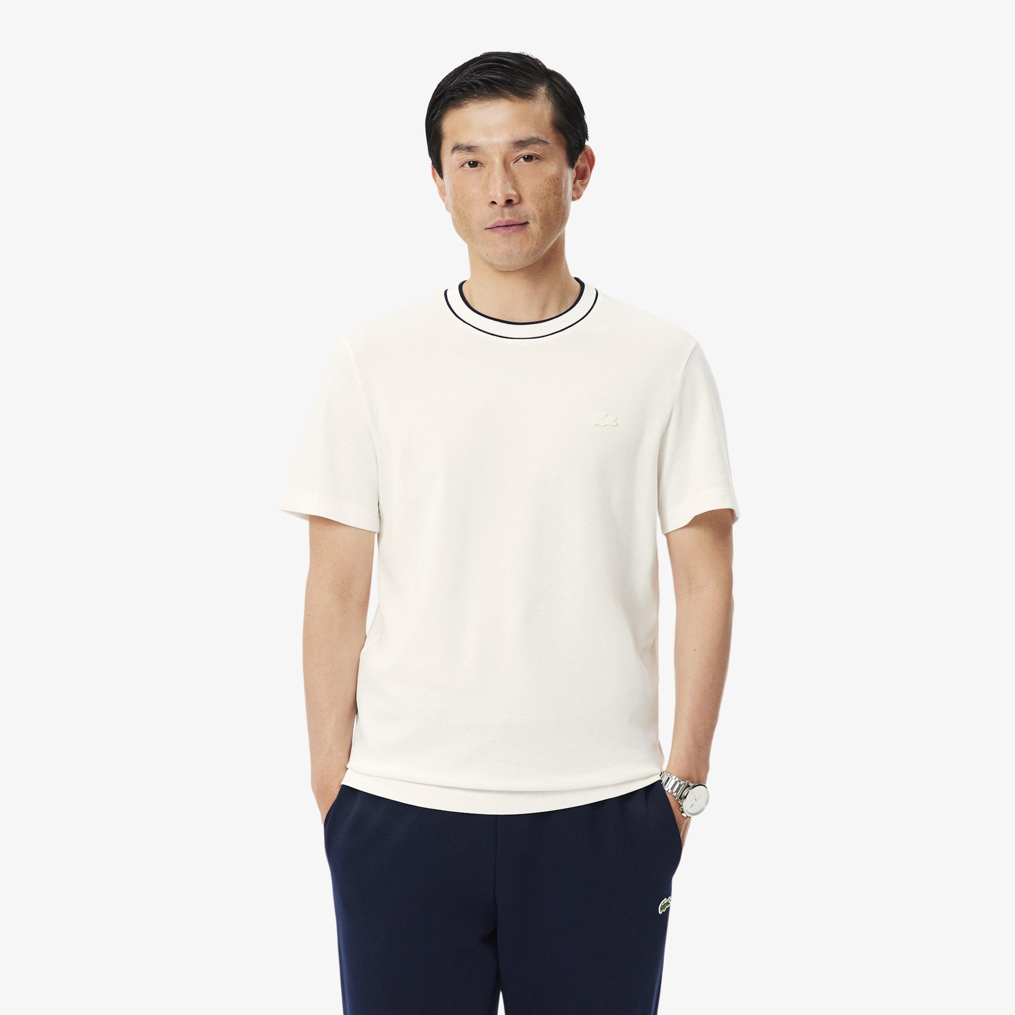 Erkek Regular Fit Bisiklet Yaka Beyaz T-Shirt