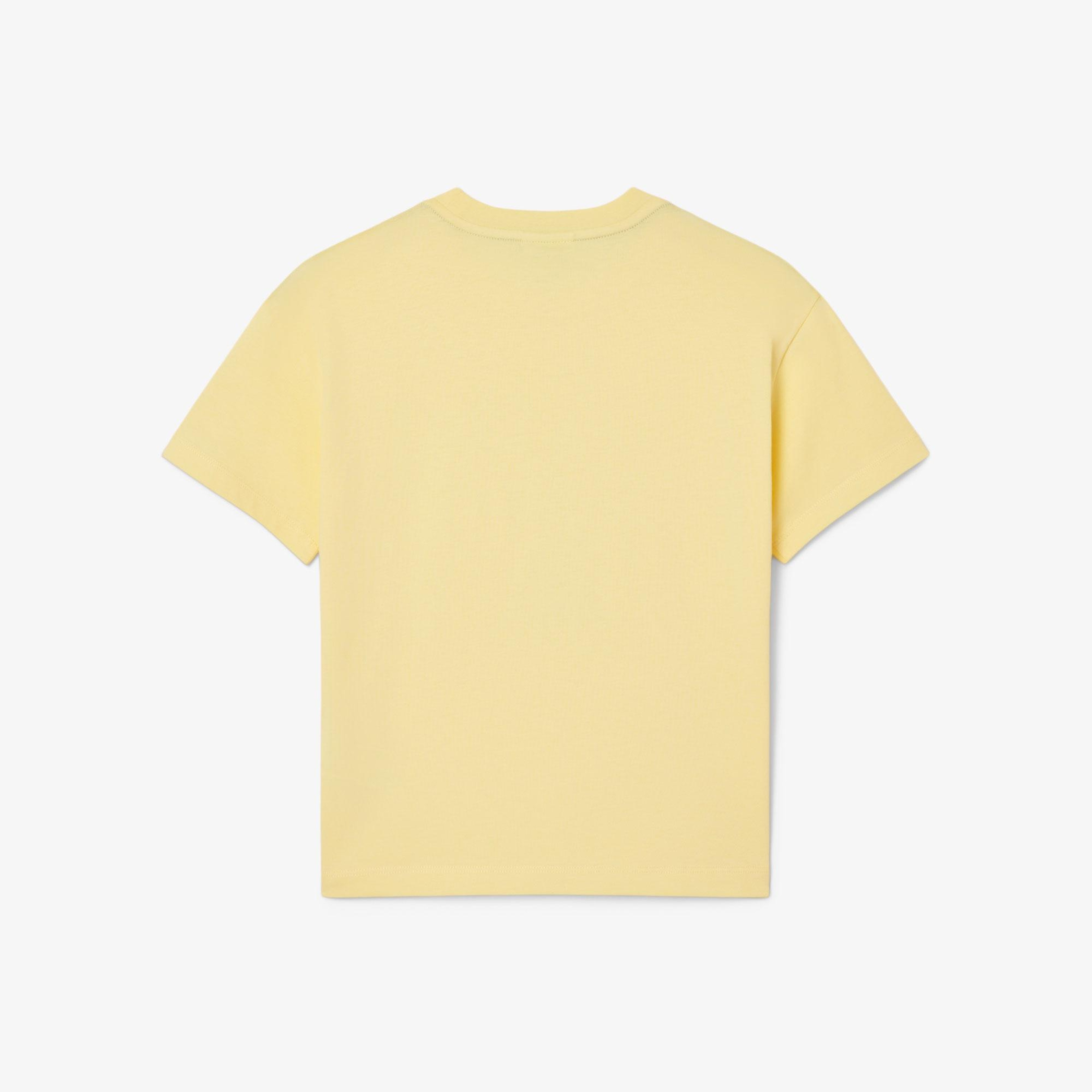 Çocuk Bisiklet Yaka Baskılı Sarı T-Shirt