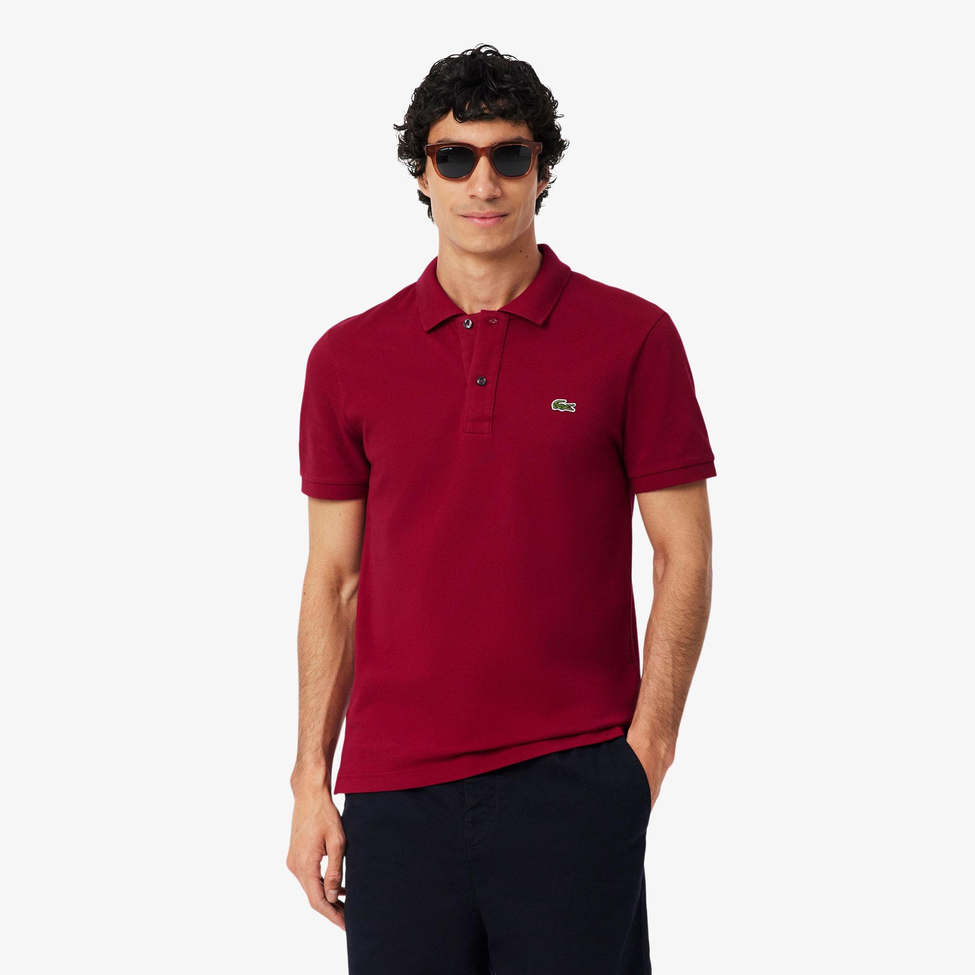 L.12.12 Erkek Slim Fit Kırmızı Polo