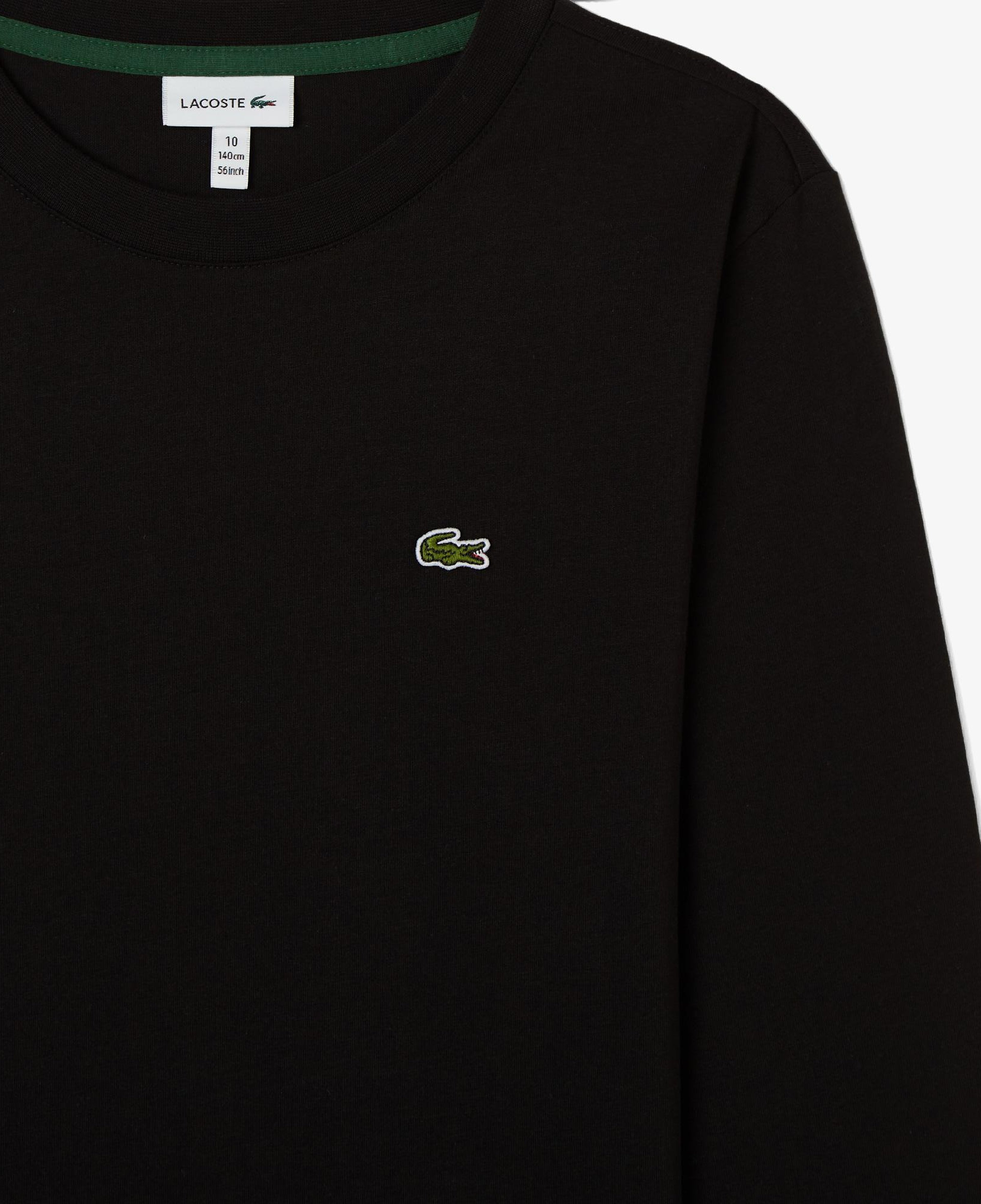 Lacoste Çocuk Uzun Kollu Bisiklet Yaka Siyah T-Shirt