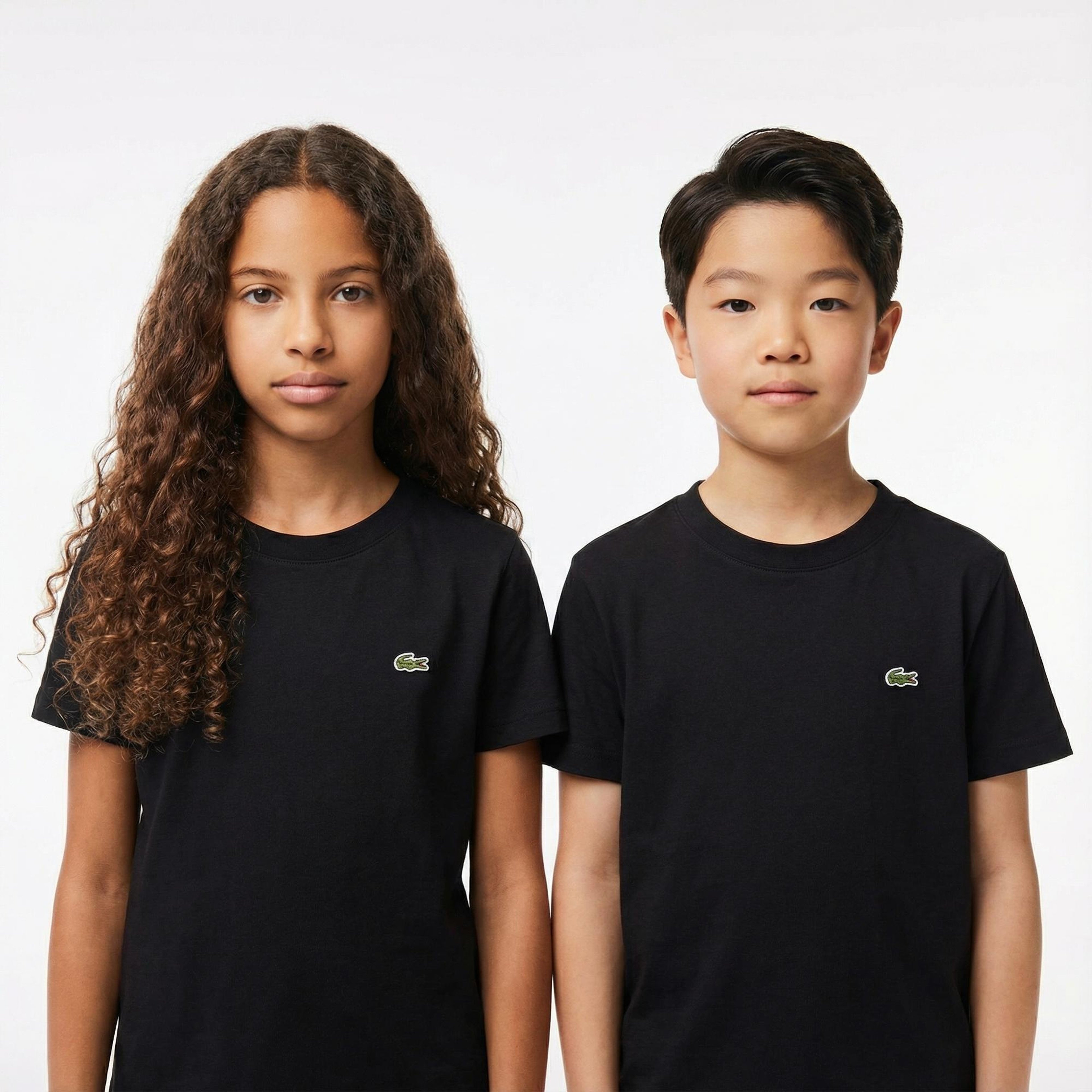 Çocuk Bisiklet Yaka Siyah T-Shirt