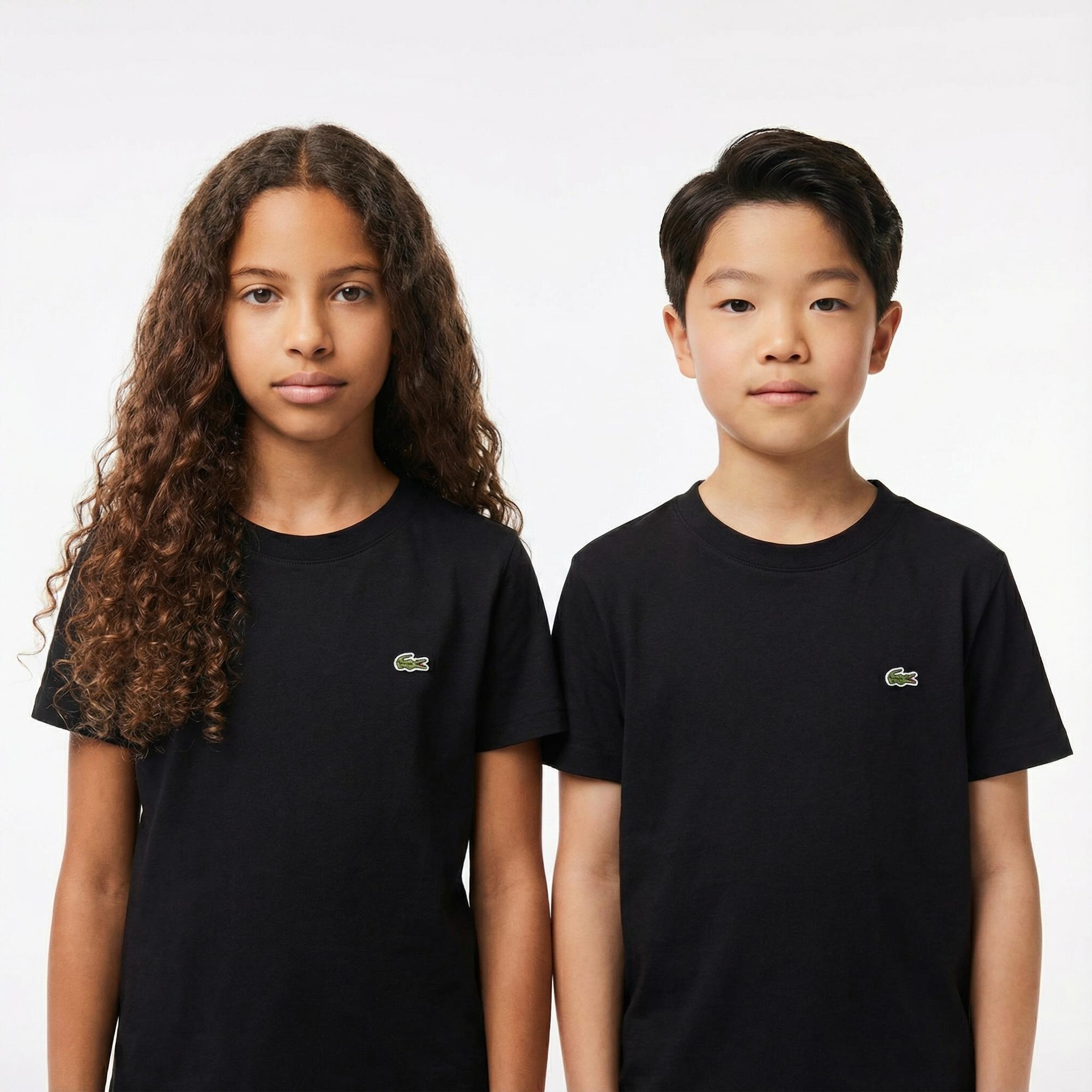 Çocuk Bisiklet Yaka Siyah T-Shirt