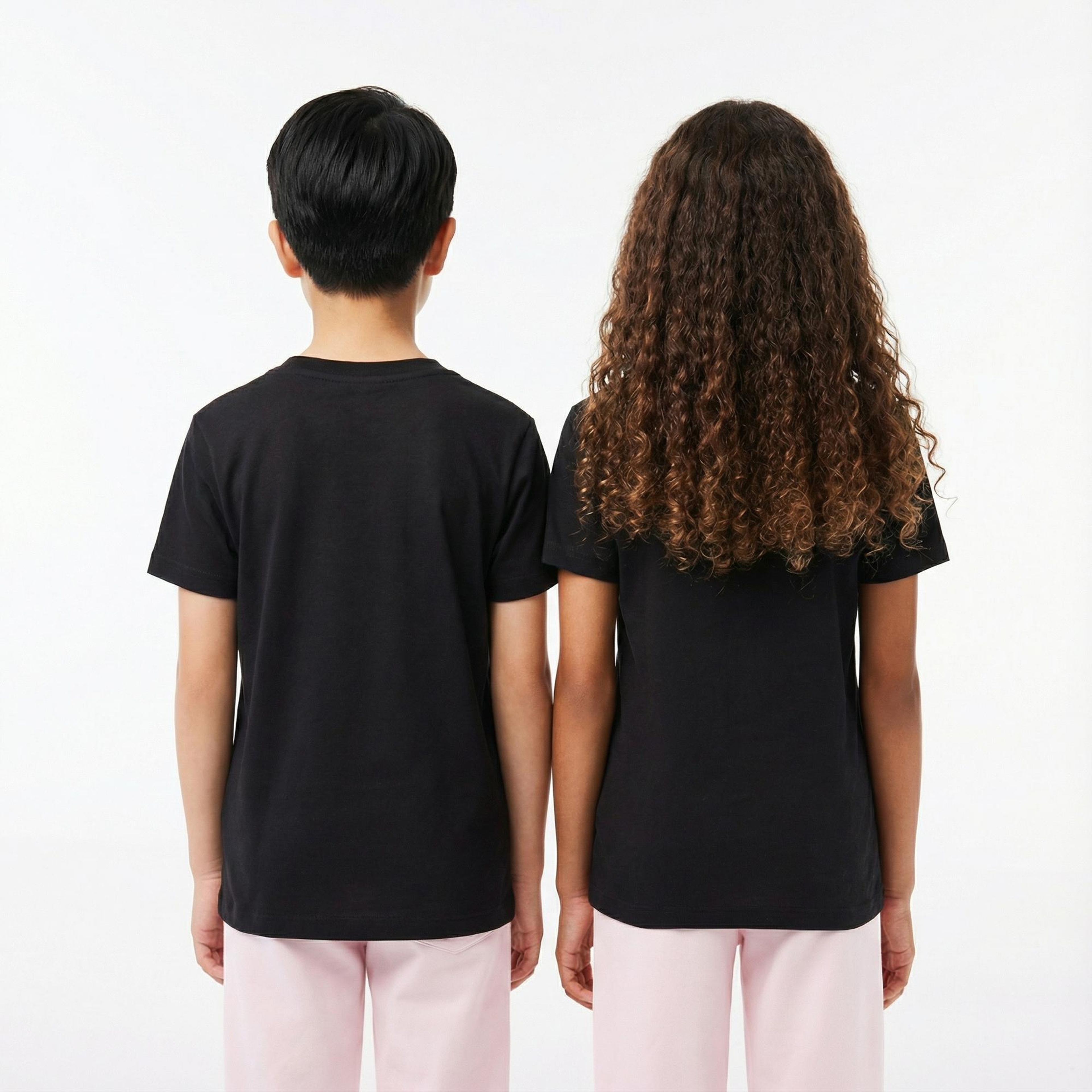 Çocuk Bisiklet Yaka Siyah T-Shirt