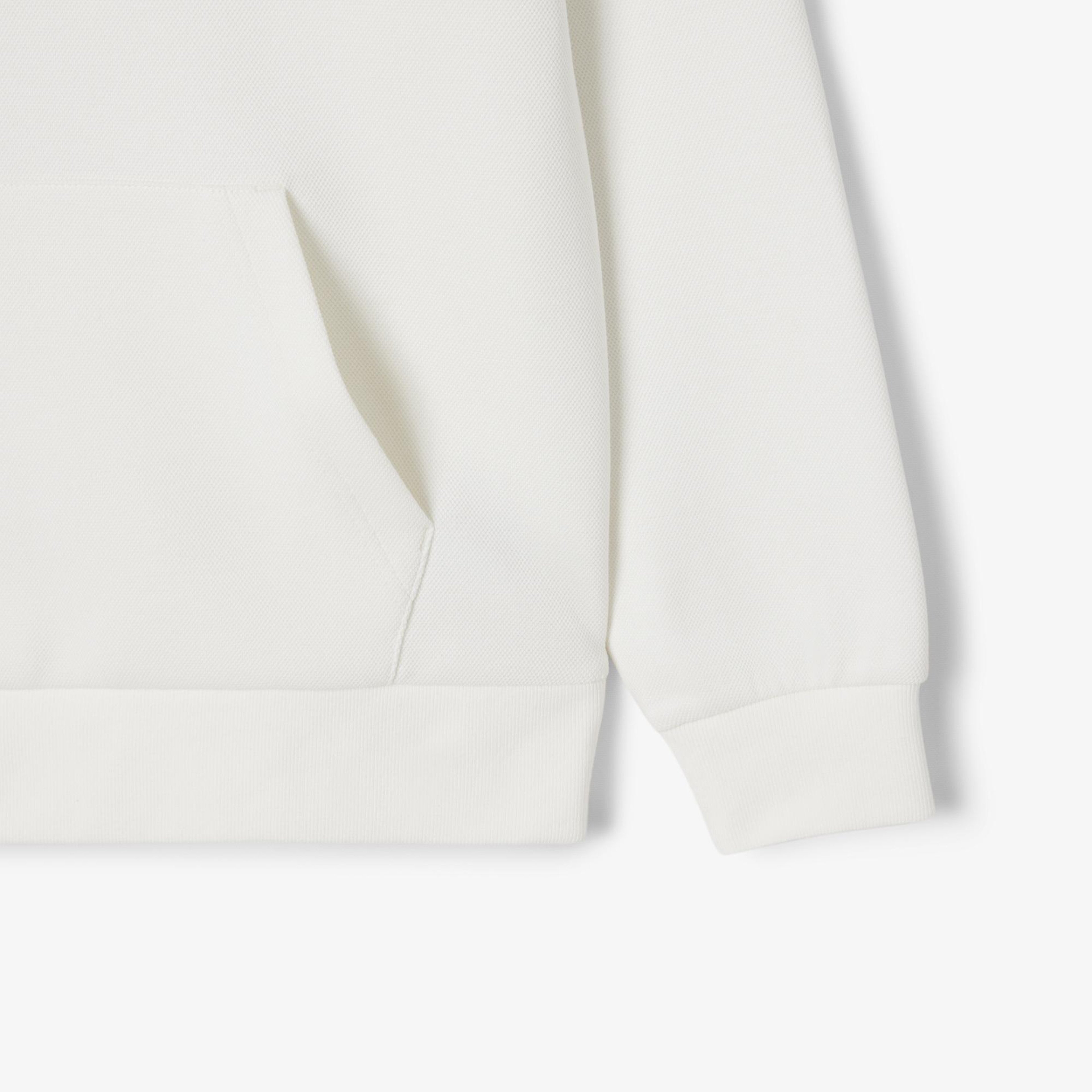 Kadın Relaxed Fit Kapüşonlu Beyaz Sweatshirt