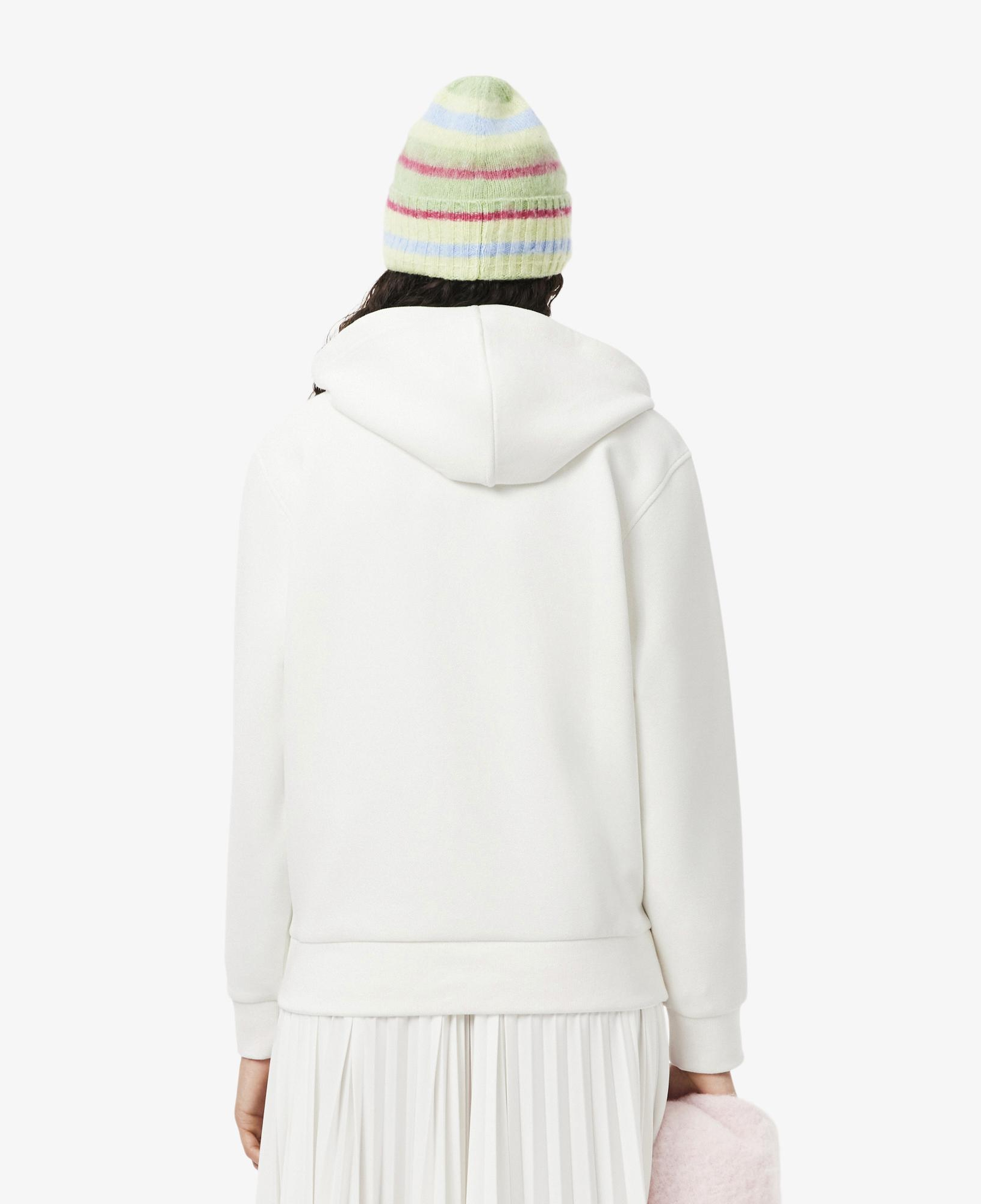 Kadın Relaxed Fit Kapüşonlu Beyaz Sweatshirt