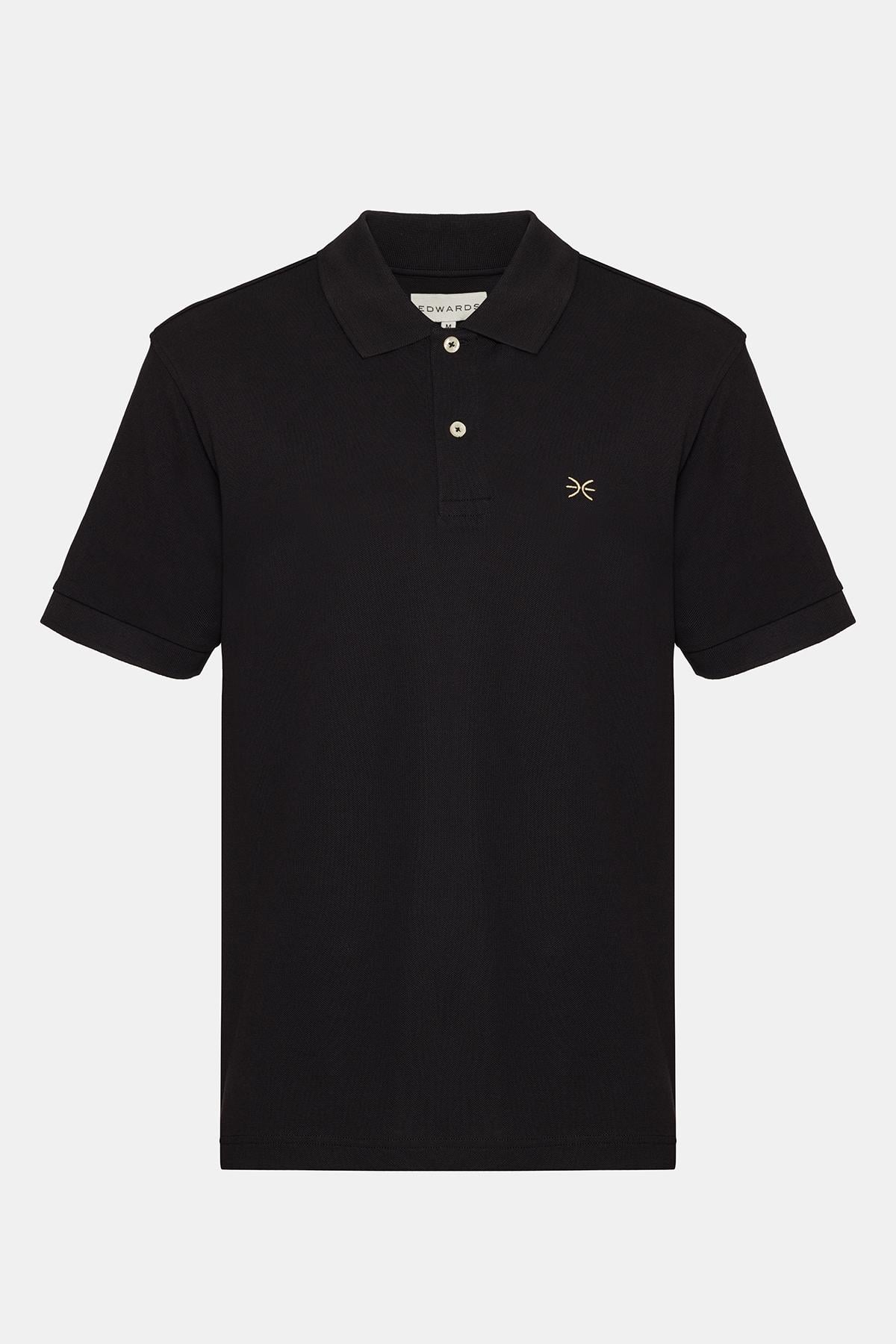 Erkek Siyah Kısa Kollu Polo Yaka T-Shirt