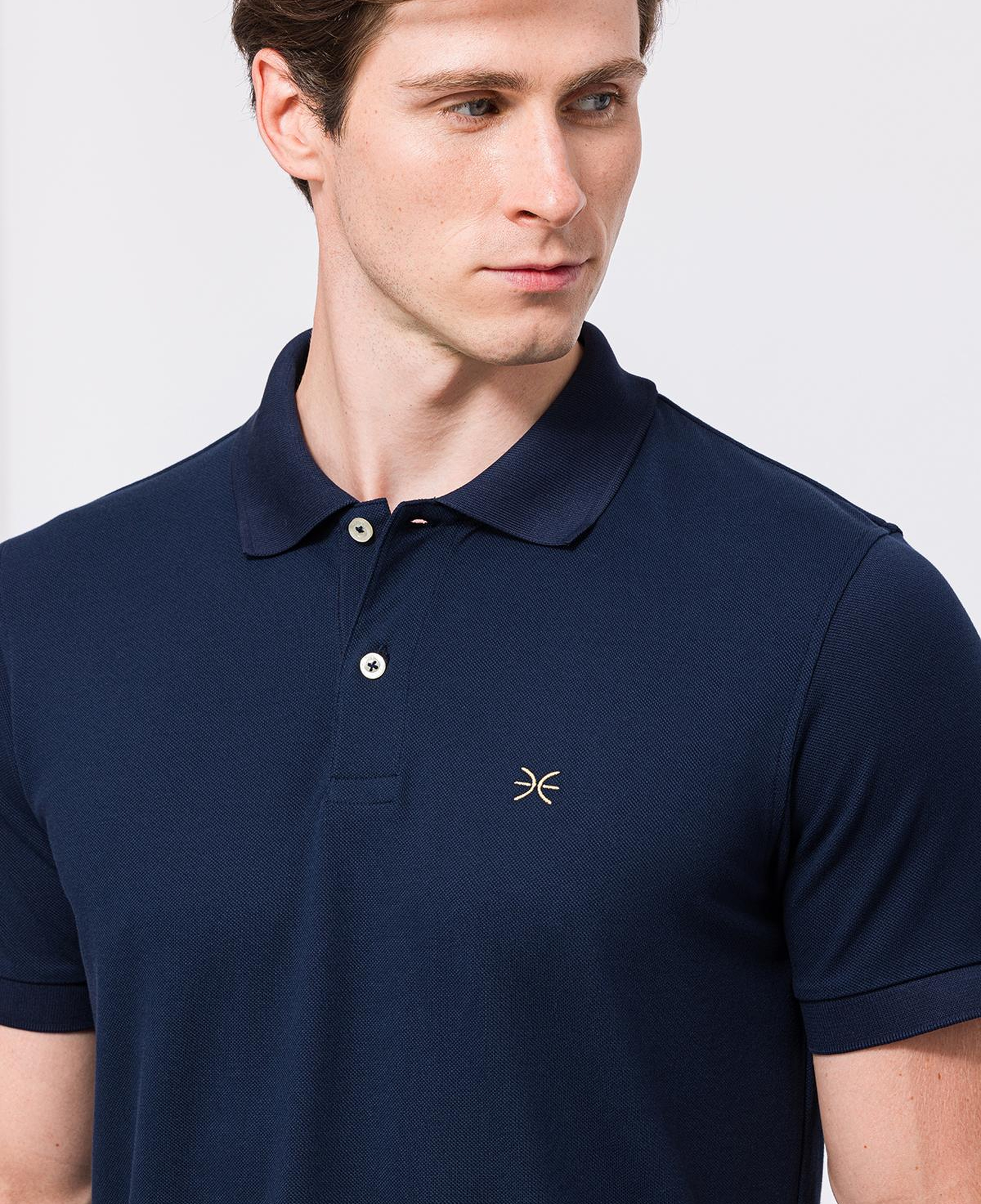 Erkek Lacivert Kısa Kollu Polo Yaka T-Shirt