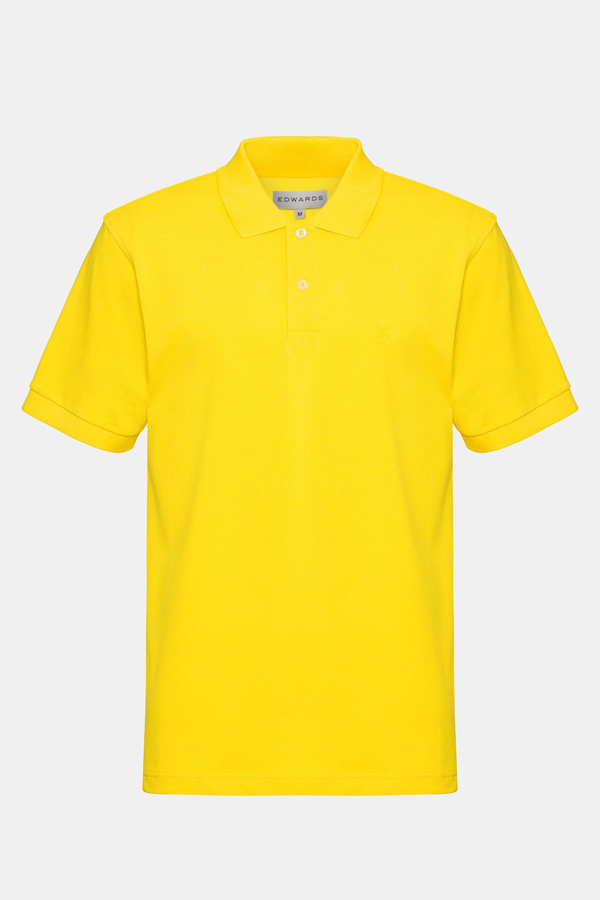 Erkek Sarı Kısa Kollu Polo Yaka T-Shirt