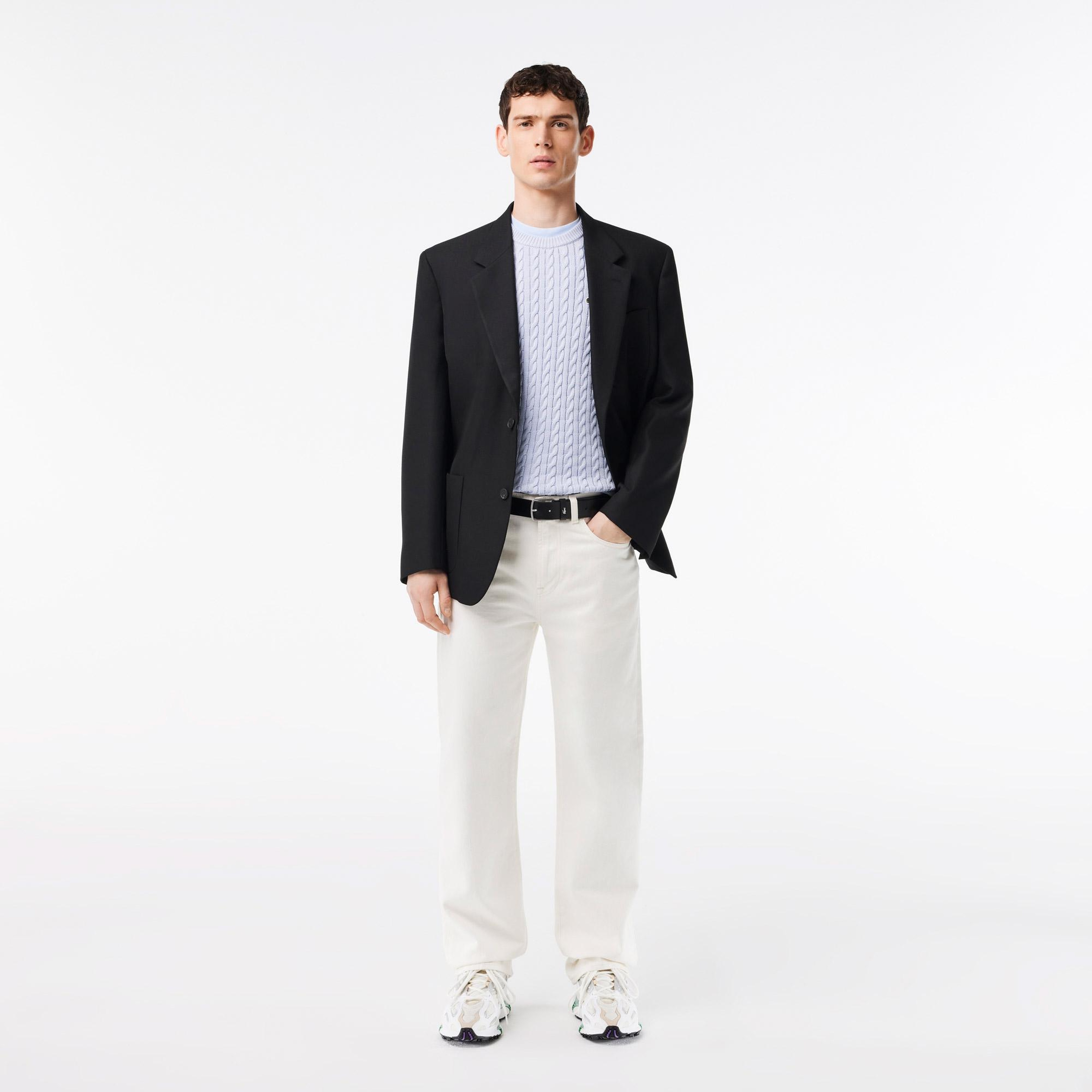 Lacoste Elegance Erkek Deri Siyah Kemer