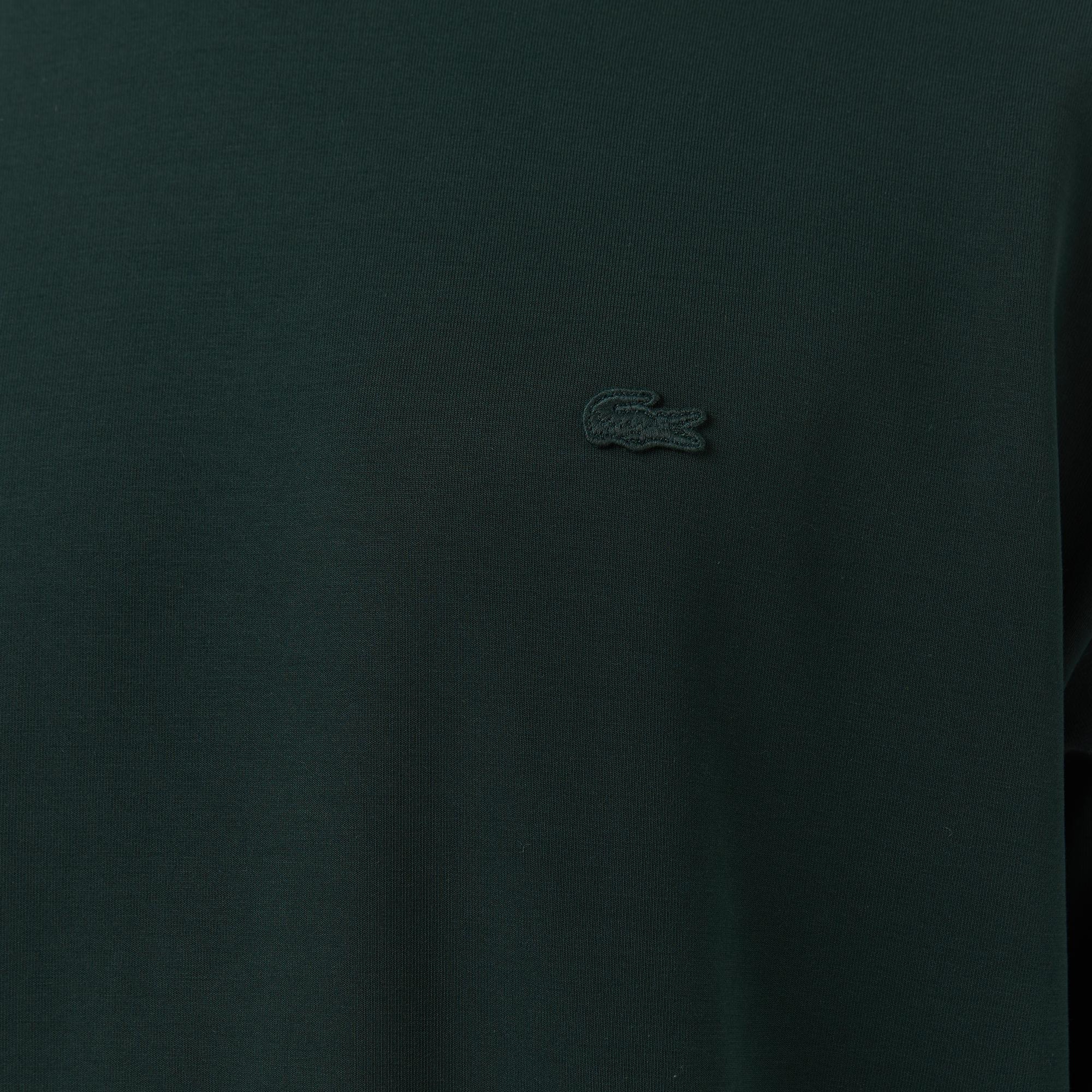 Lacoste Erkek Relaxed Fit Bisiklet Yaka Koyu Yeşil Sweatshirt