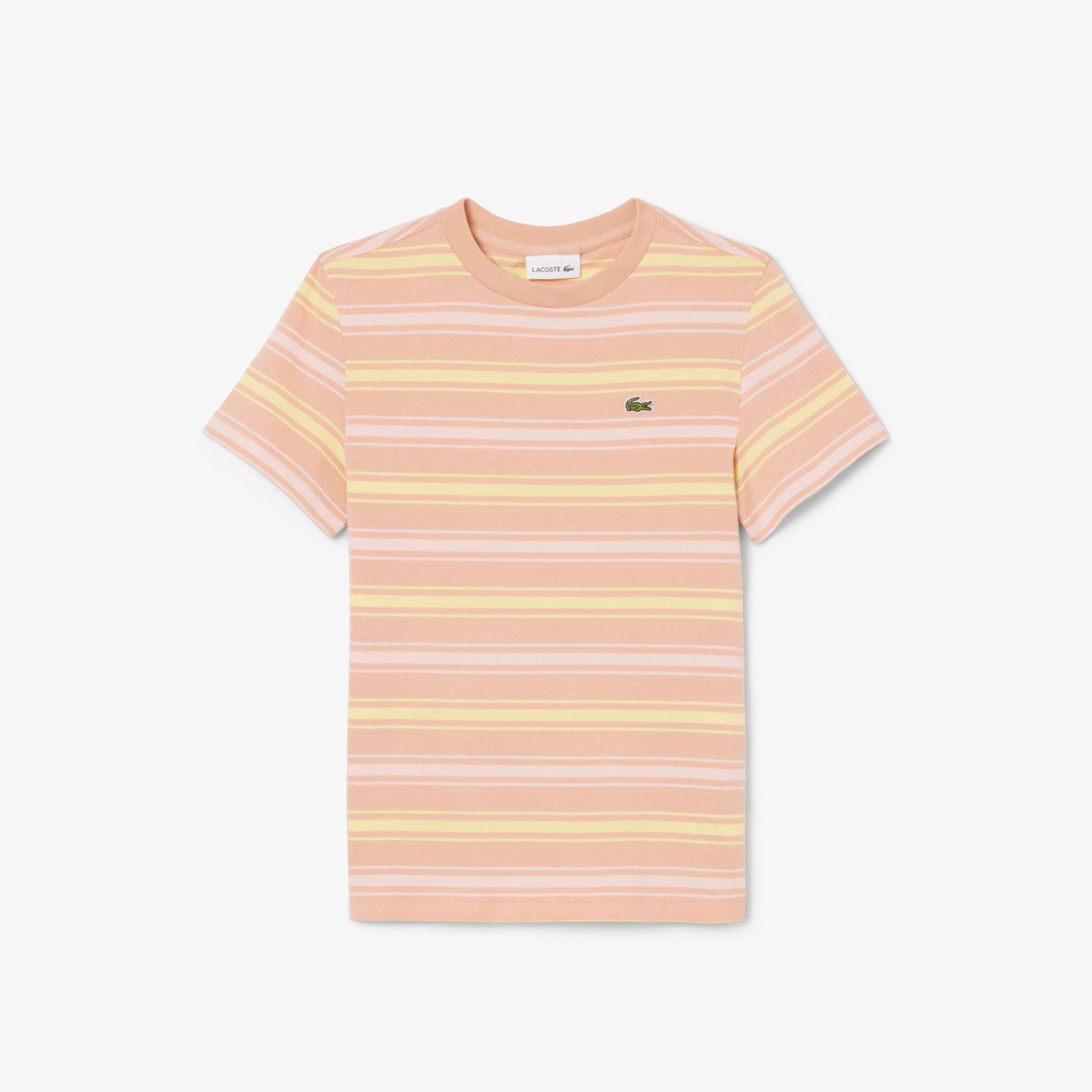Çocuk Bisiklet Yaka Çizgili Kahverengi T-Shirt