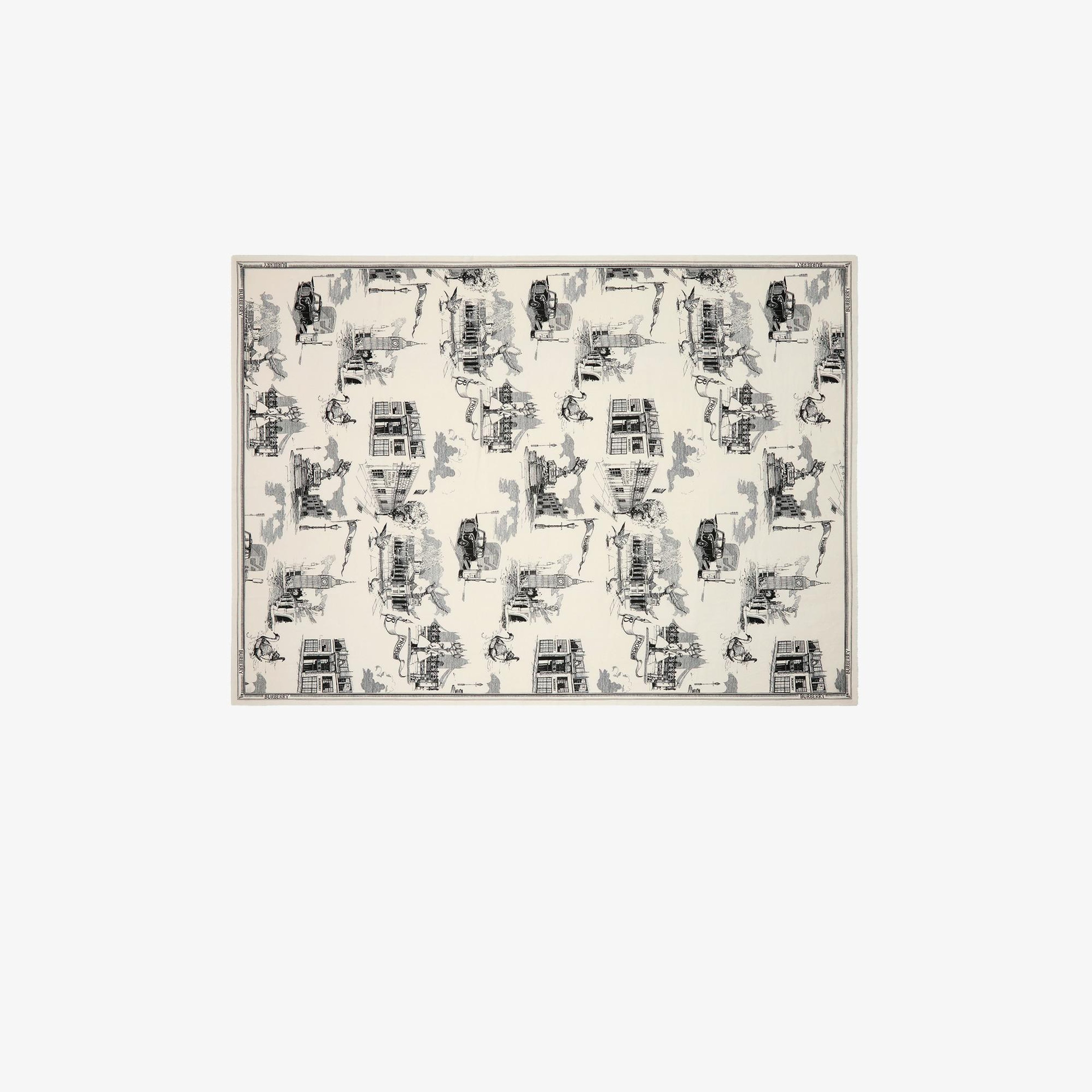 Burberry London Landmarks Wool Silk Kadın Renkli Atkı