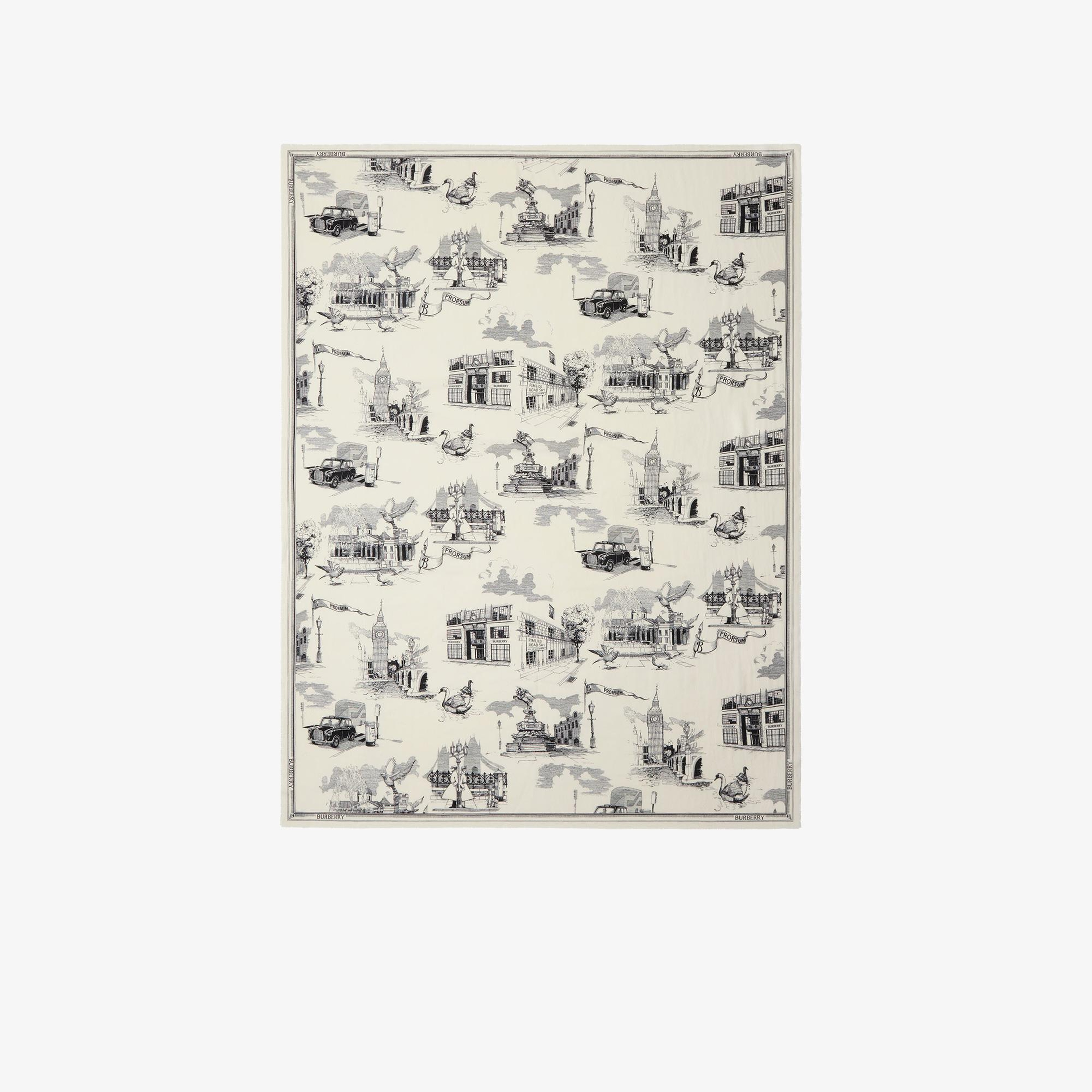 Burberry London Landmarks Wool Silk Kadın Renkli Atkı