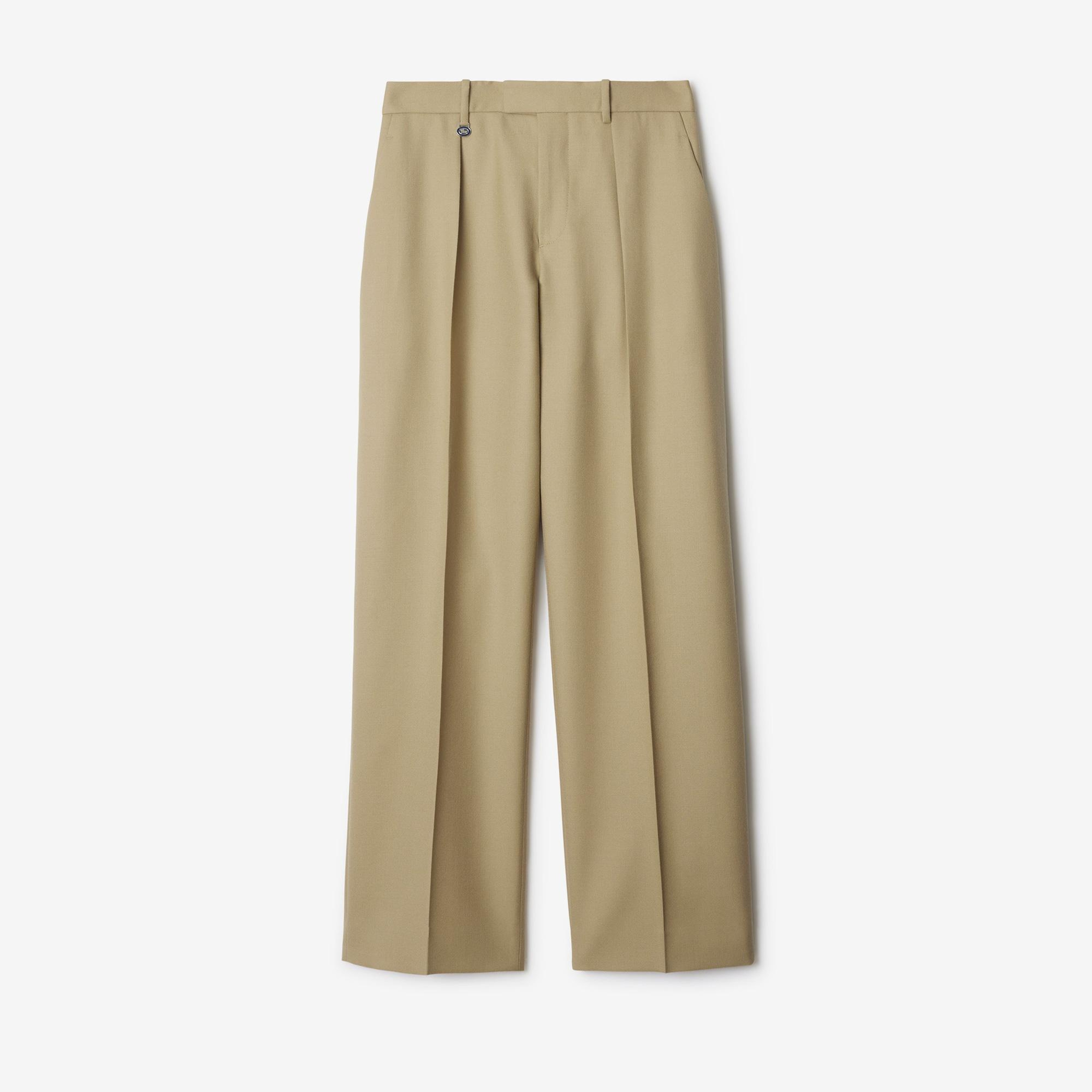 Burberry Wool Tailored Kadın Bej Pantolon