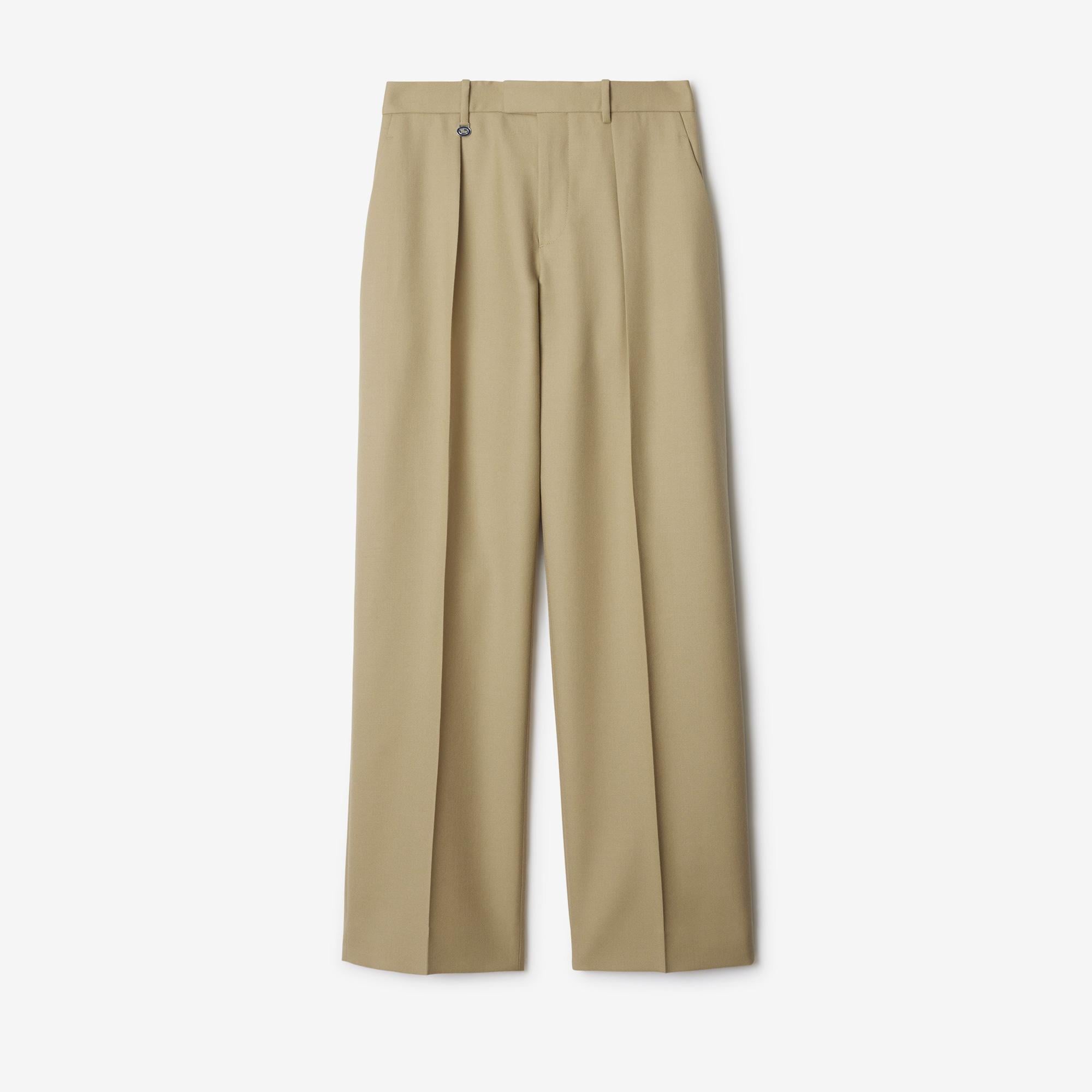 Burberry Wool Tailored Kadın Bej Pantolon