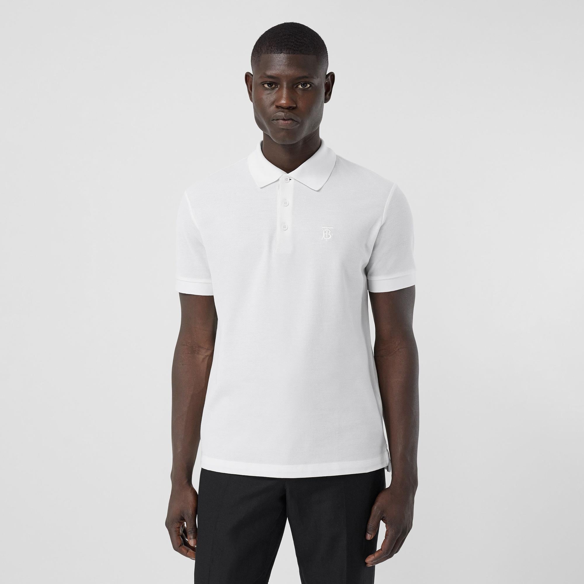 Burberry Eddie Monogram Motif Cotton Piqu