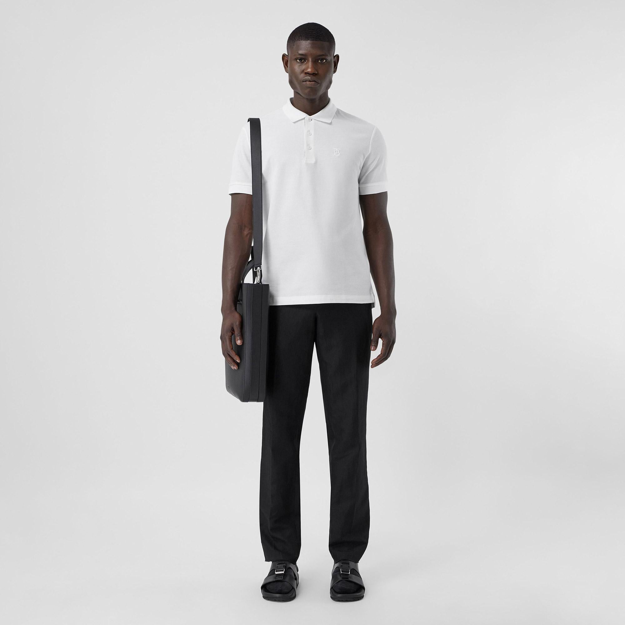 Burberry Eddie Monogram Motif Cotton Piqu