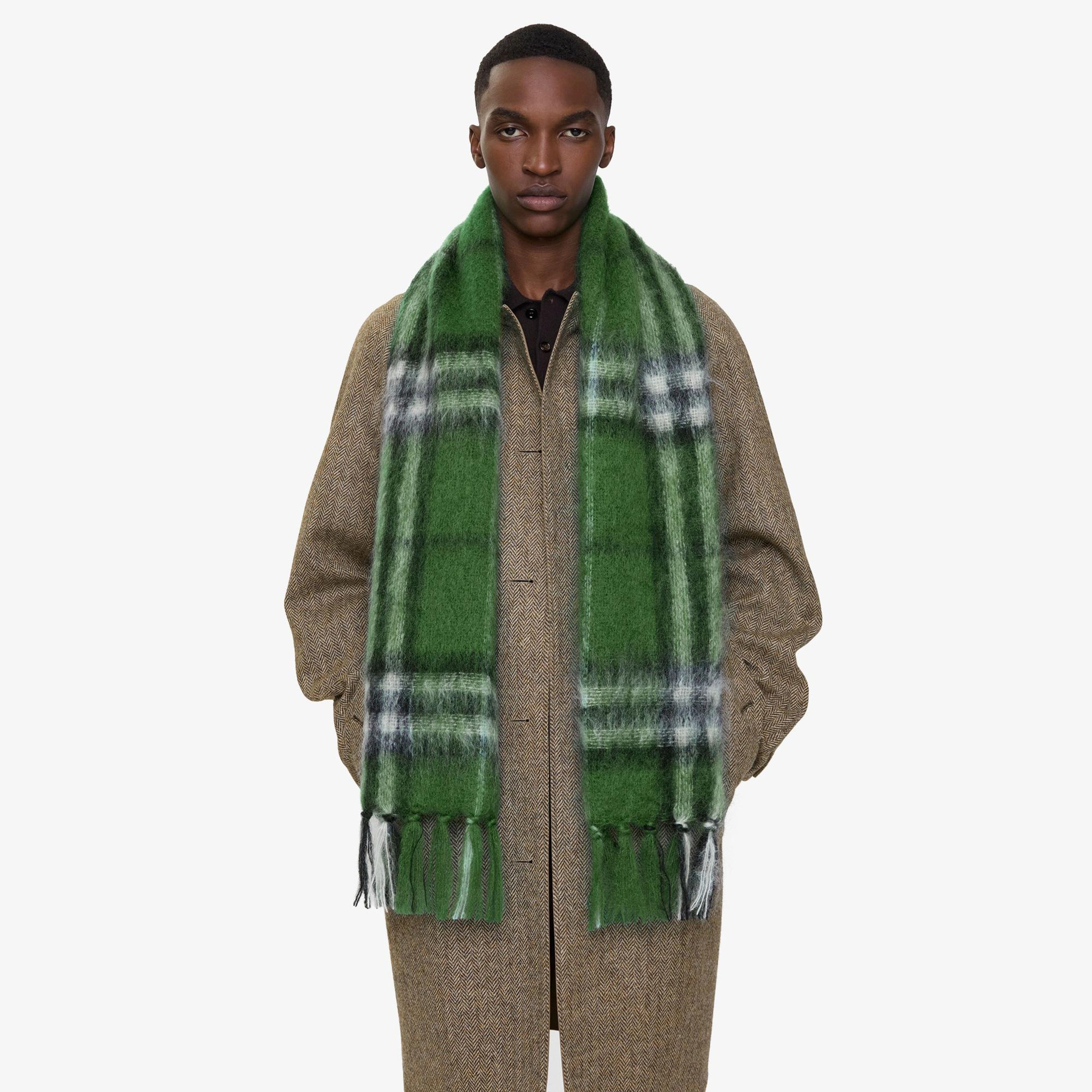 Burberry Mohair Kadın Yeşil Atkı