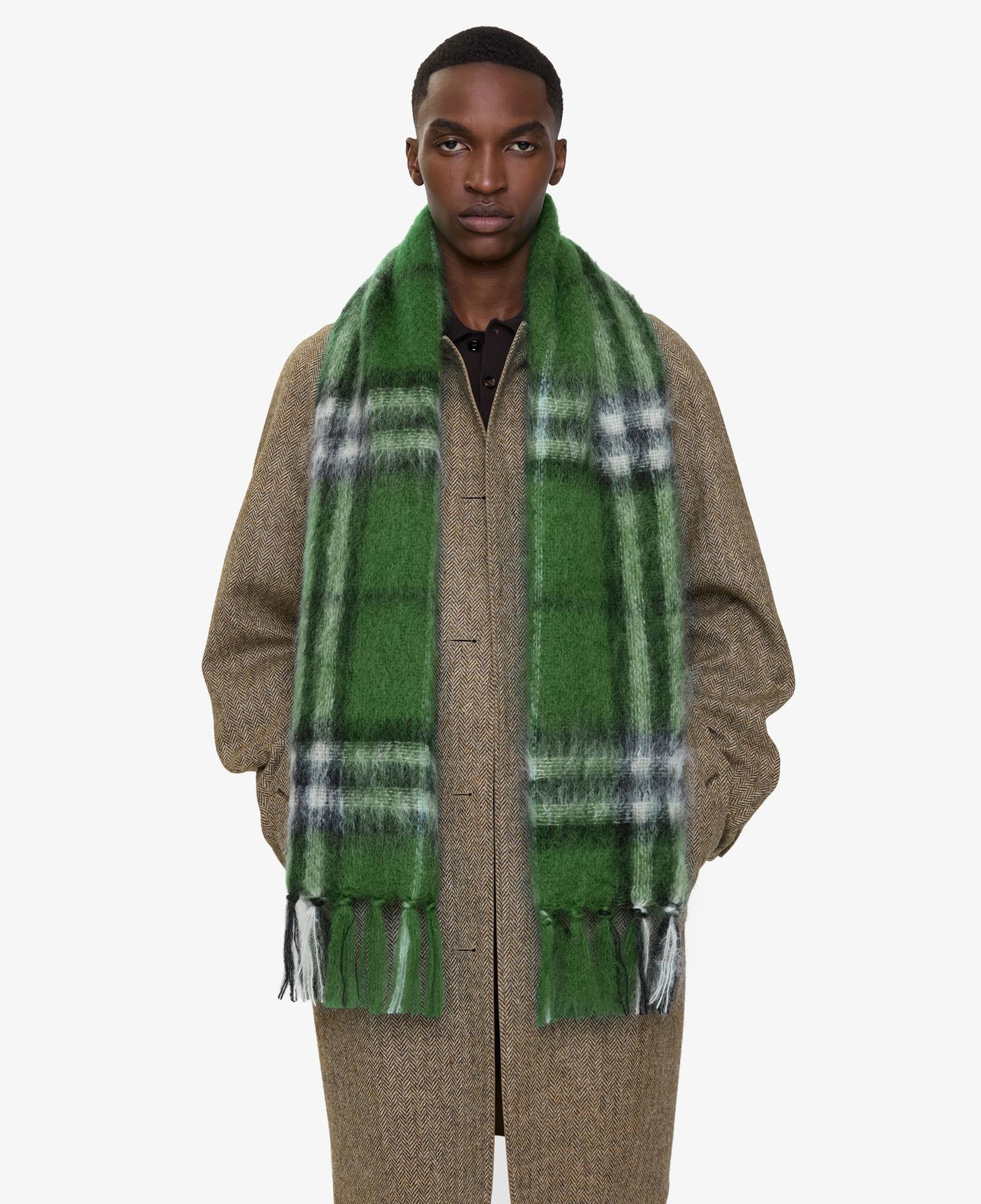 Burberry Mohair Kadın Yeşil Atkı