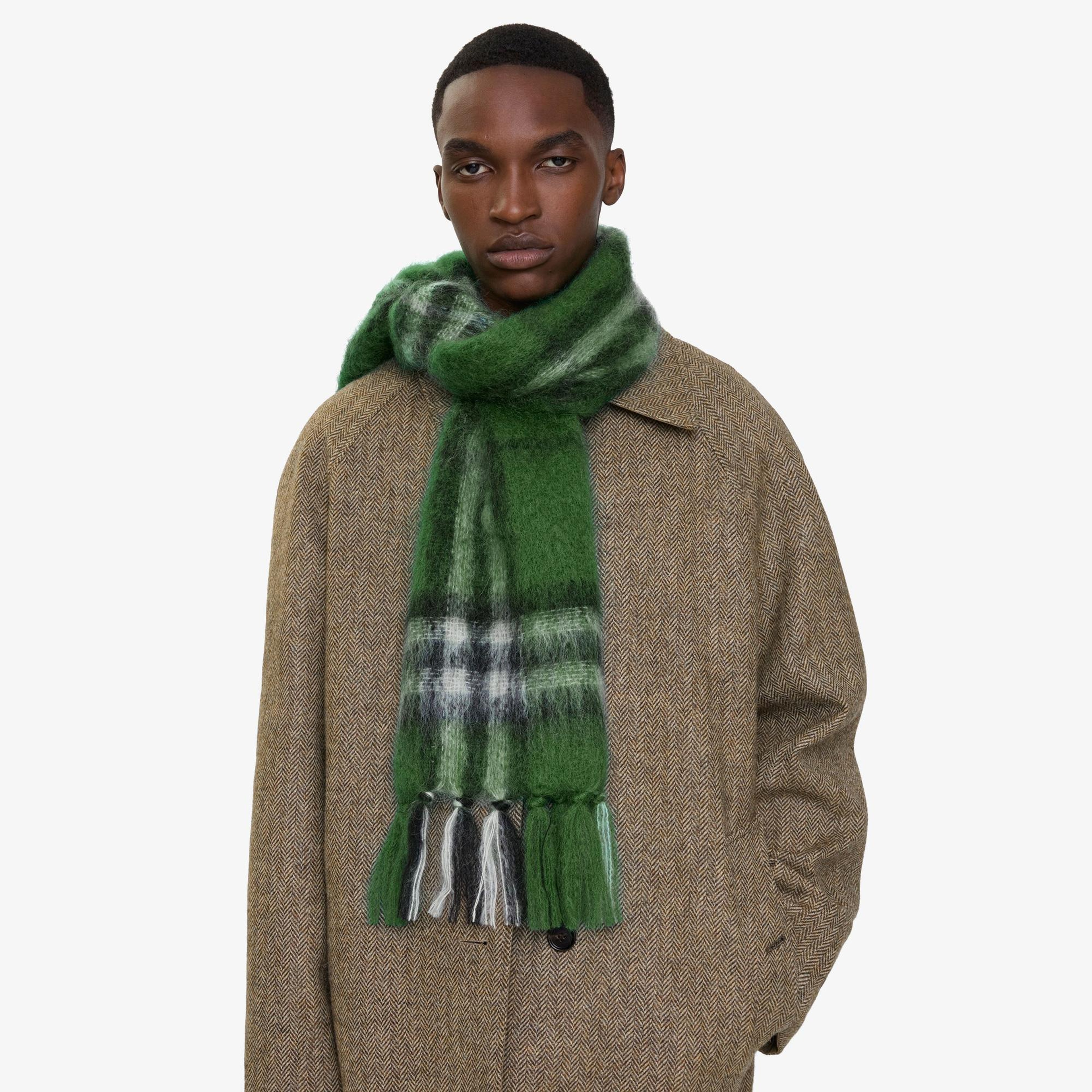 Burberry Mohair Kadın Yeşil Atkı