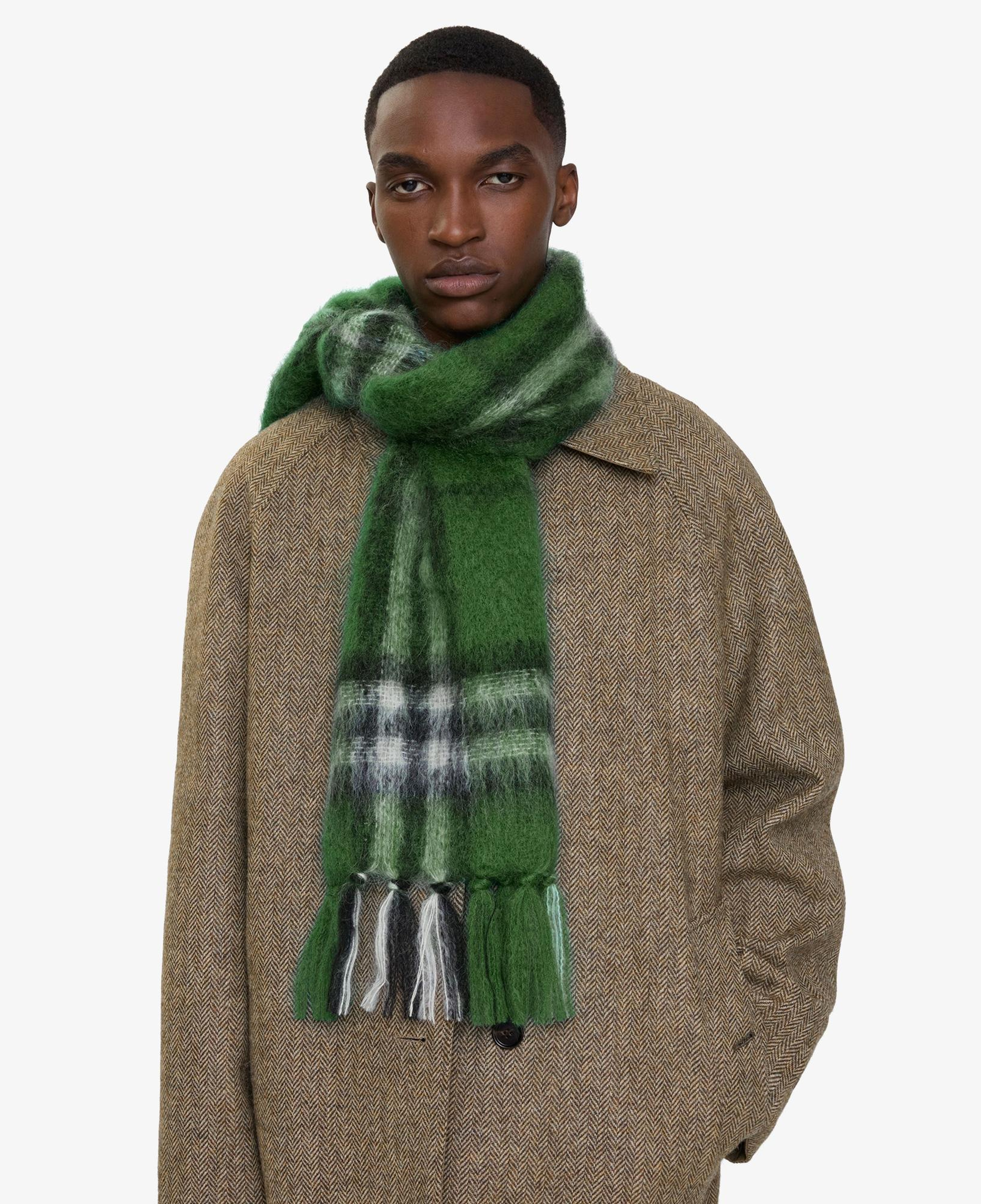 Burberry Mohair Kadın Yeşil Atkı